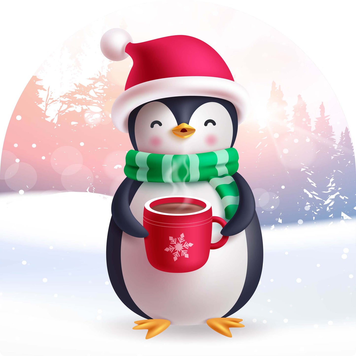 Penguin with Hot Chocolate