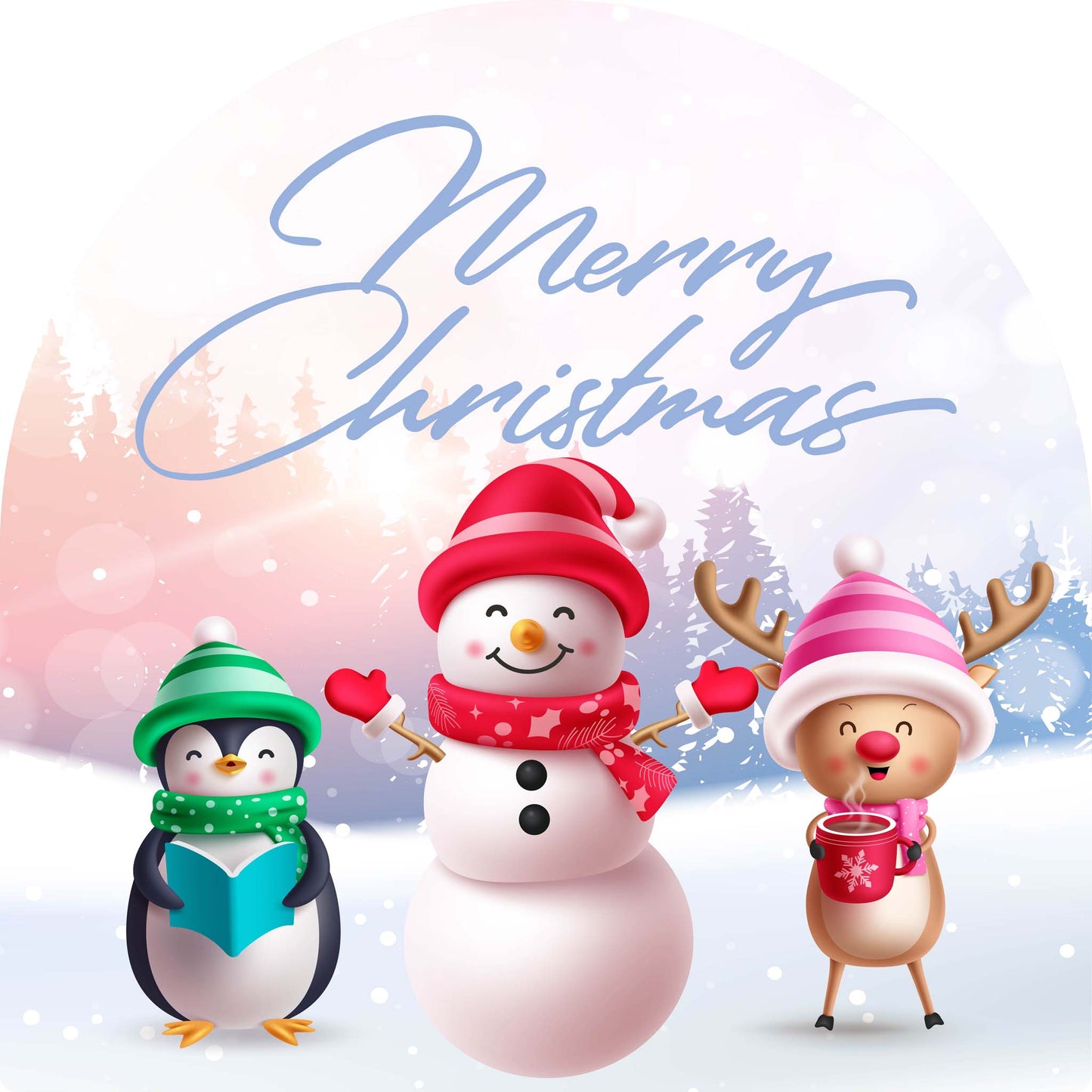 Penguin Snow Person Reindeer