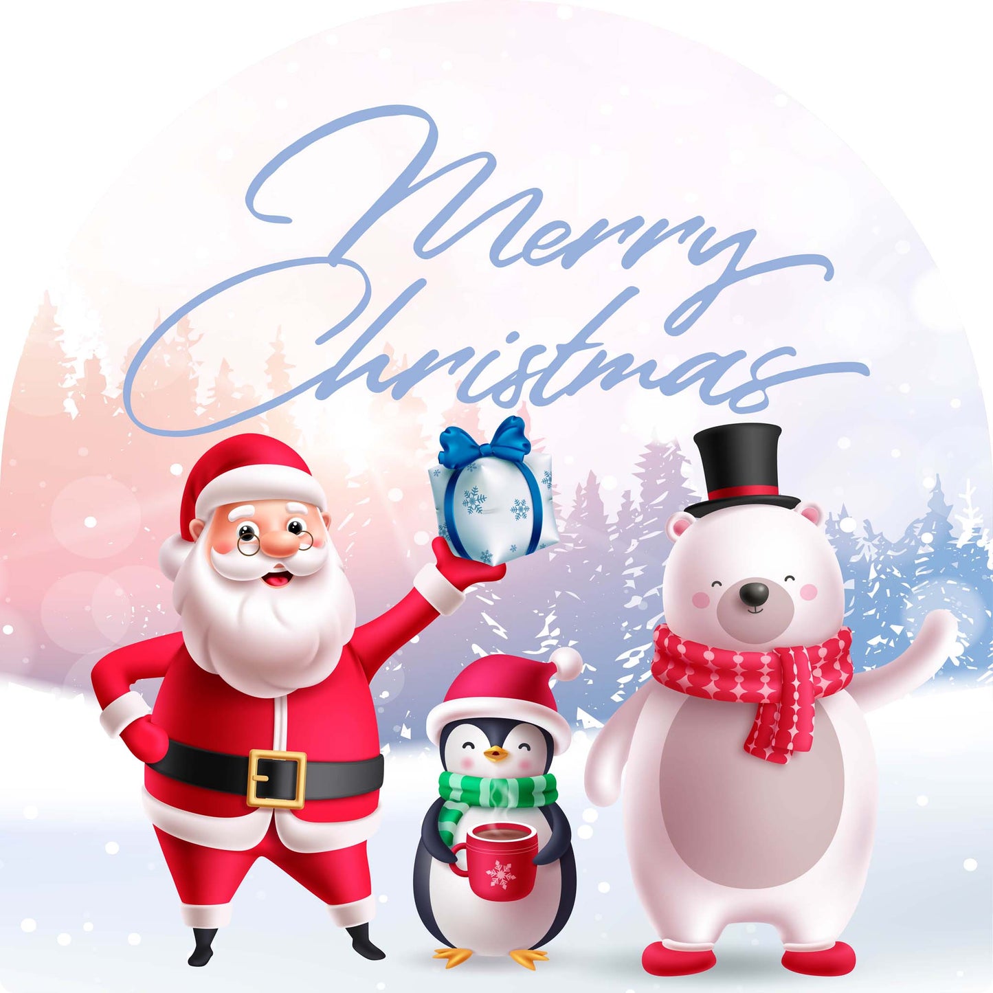 Santa Penguin Polar Bear