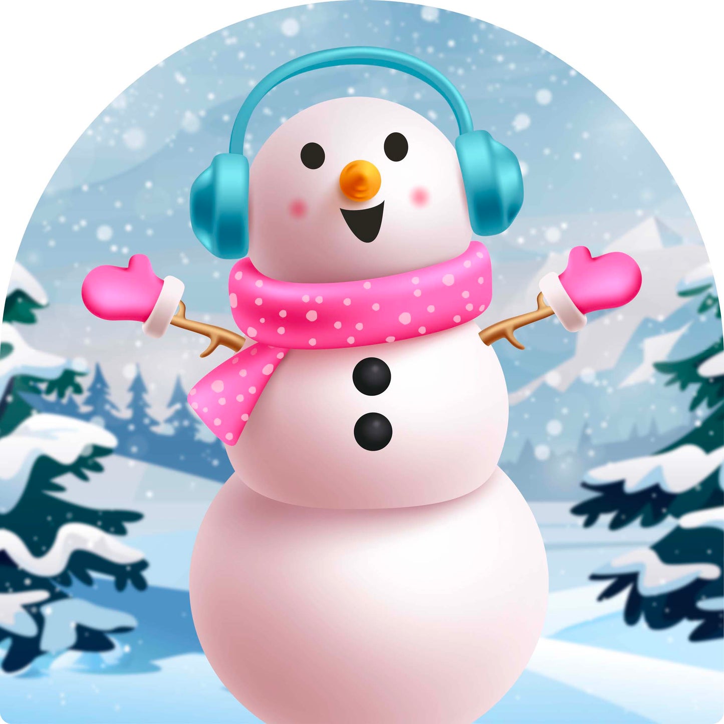 Snow Person with Ear Muffs