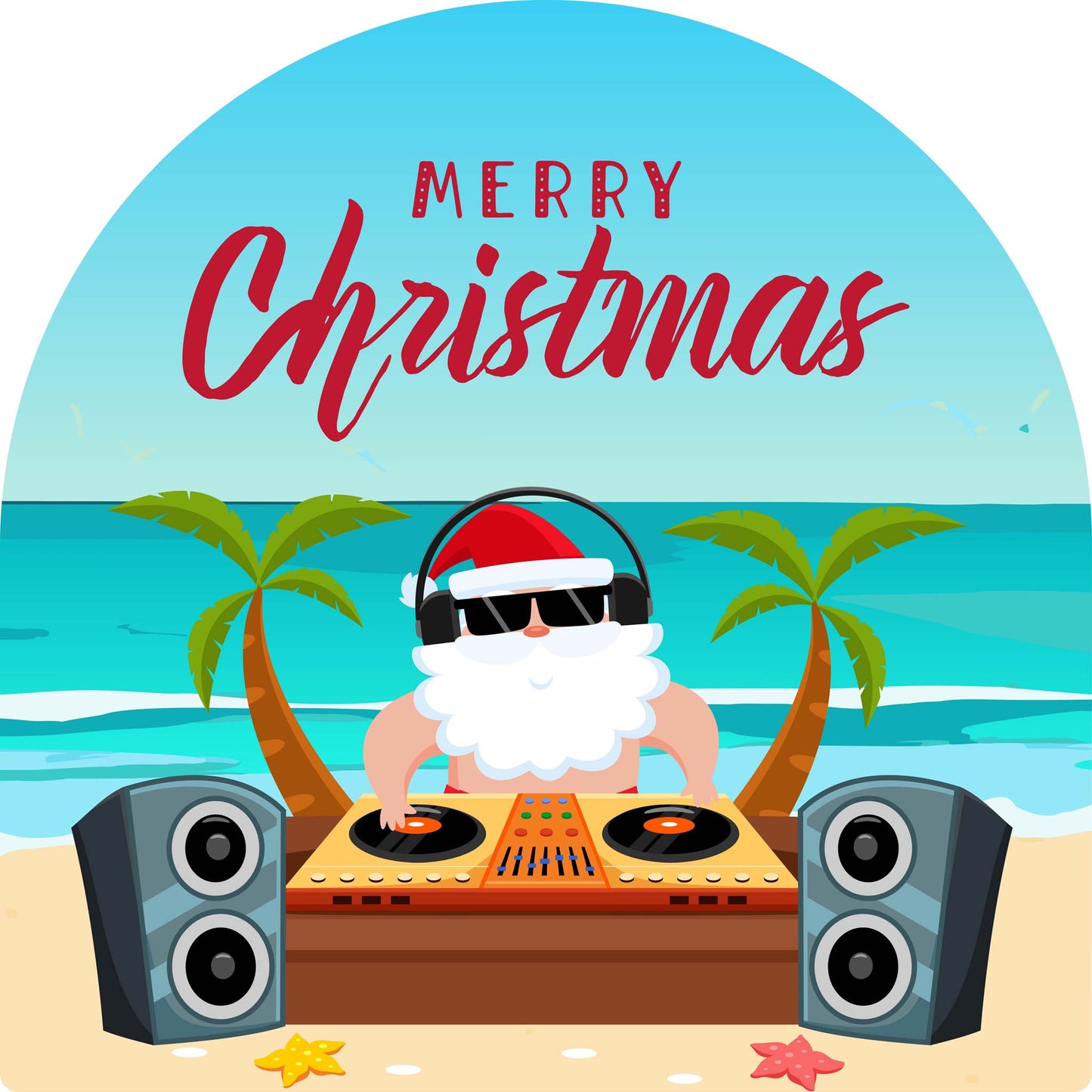 DJ Beach Santa