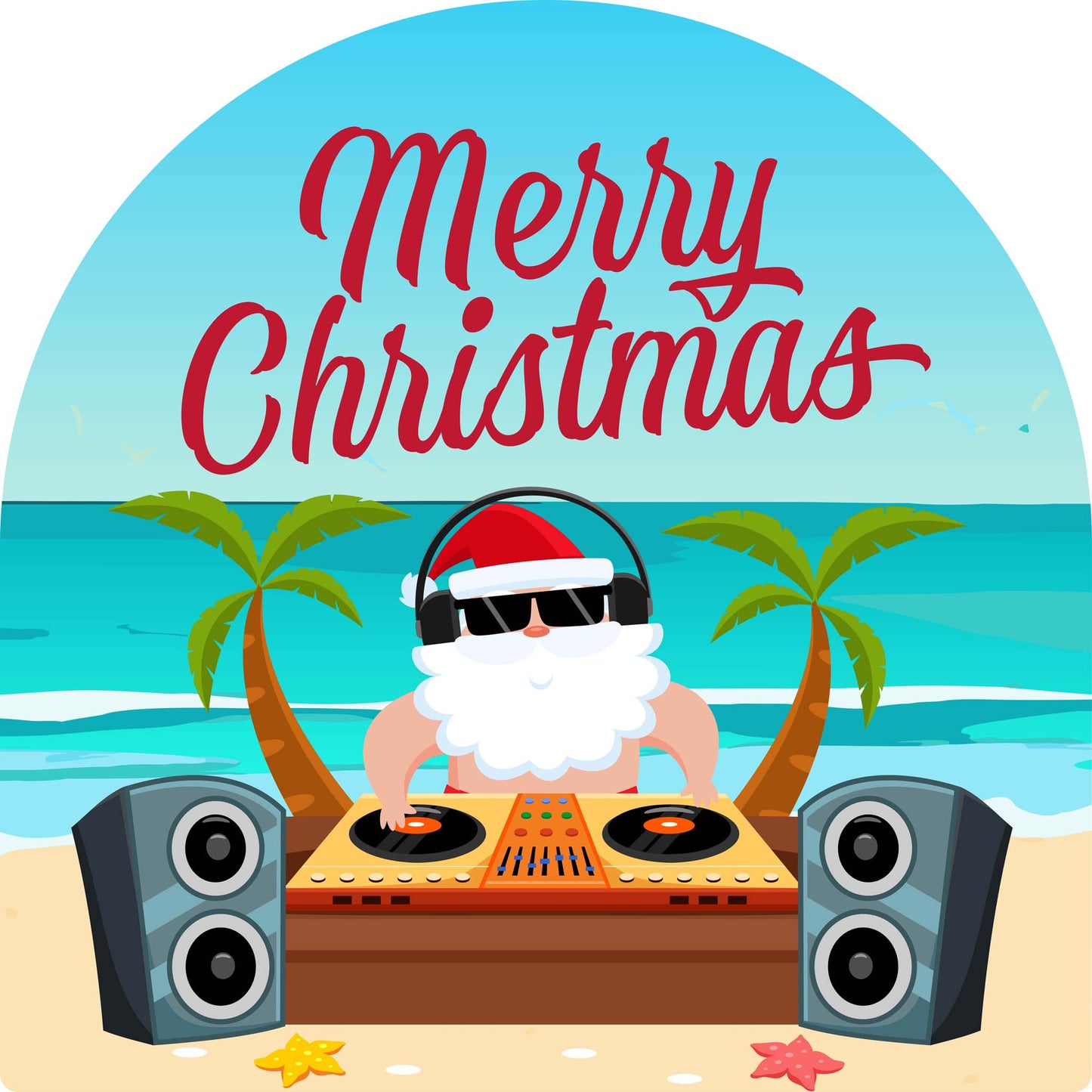 DJ Beach Santa