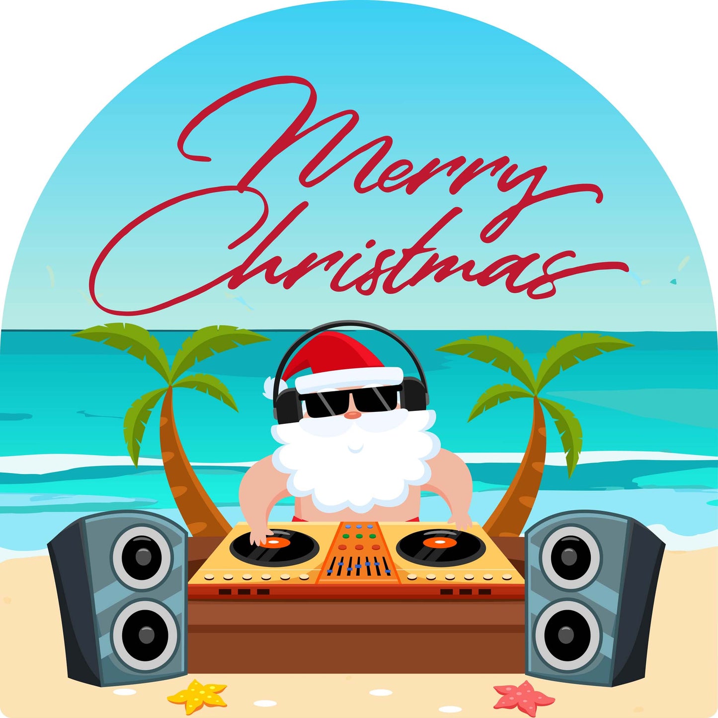 DJ Beach Santa