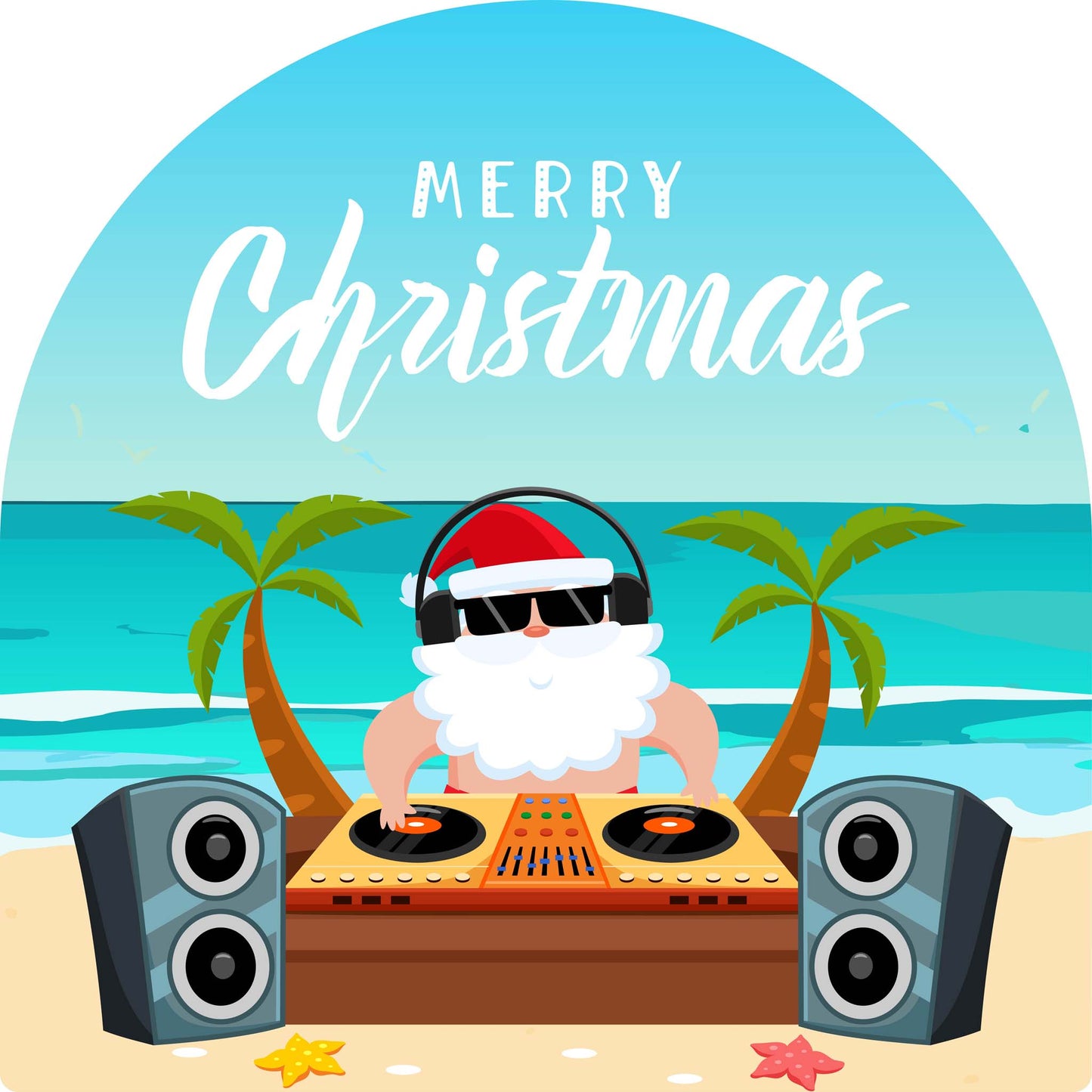 DJ Beach Santa