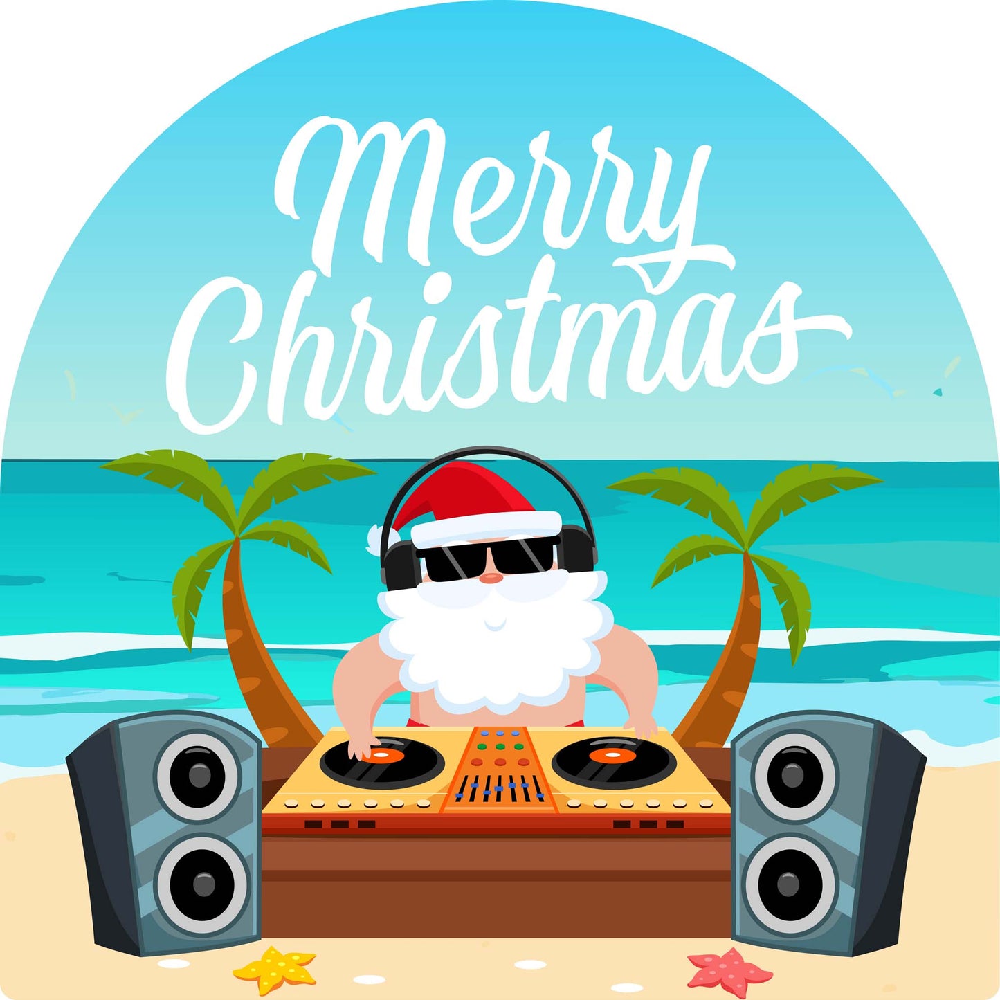 DJ Beach Santa
