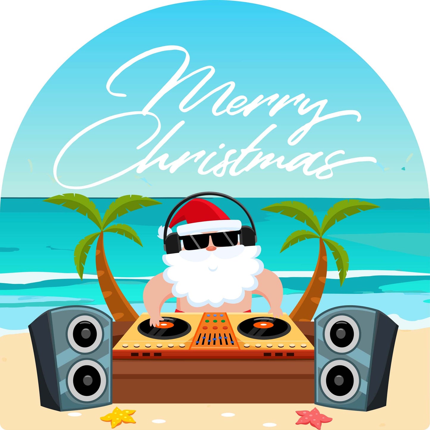 DJ Beach Santa