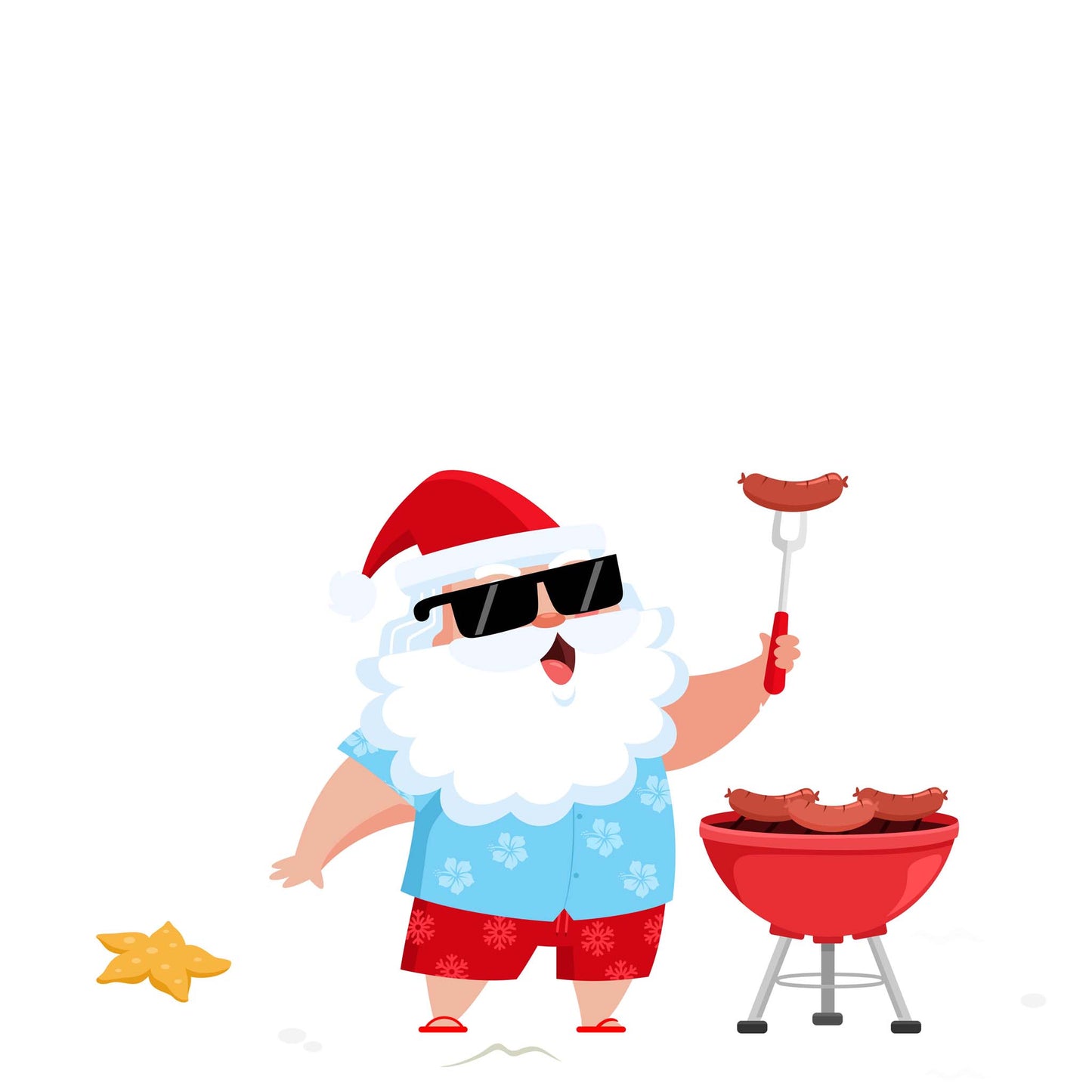 BBQ Beach Santa