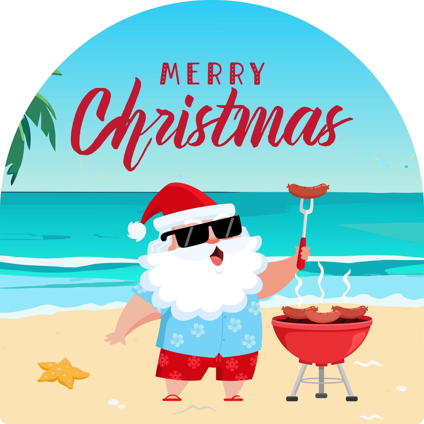 BBQ Beach Santa