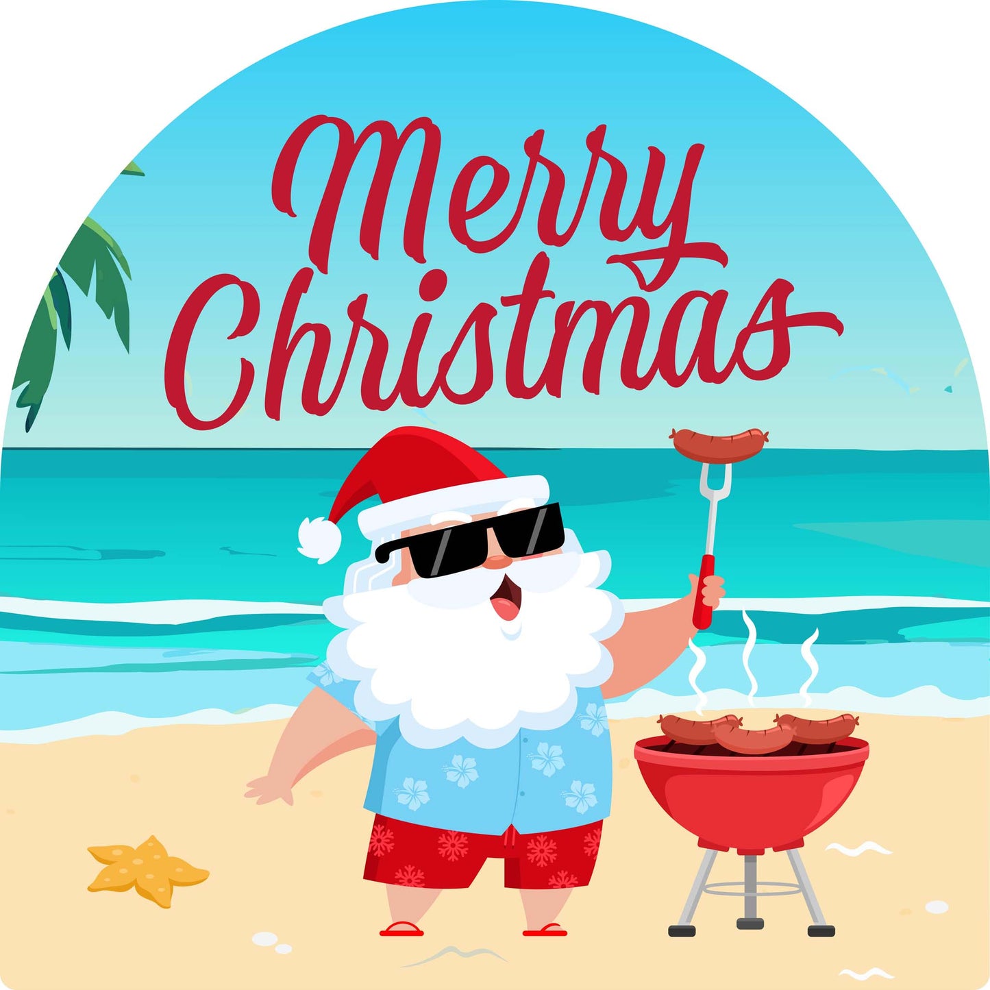 BBQ Beach Santa