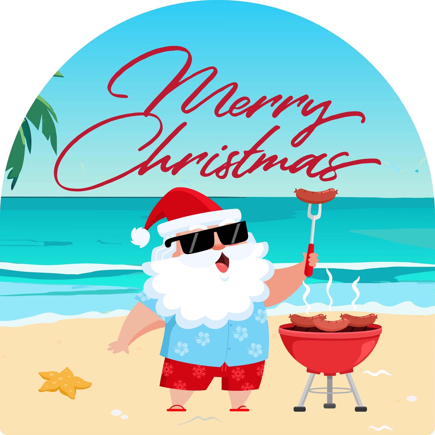 BBQ Beach Santa