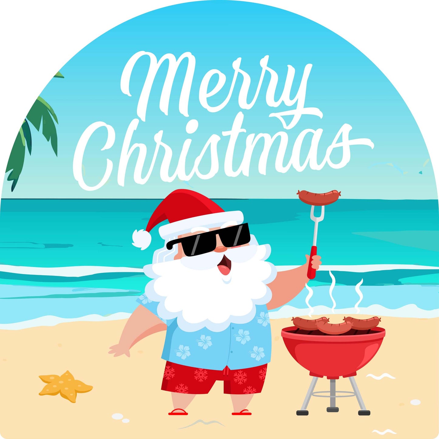 BBQ Beach Santa