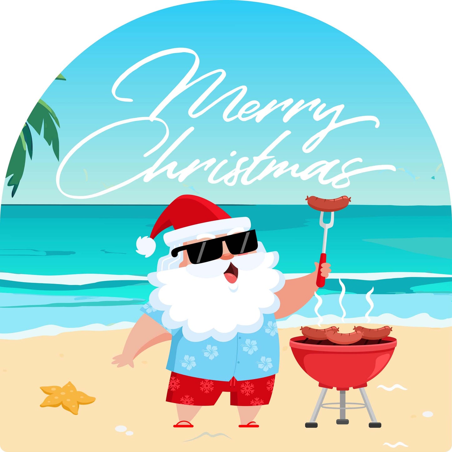 BBQ Beach Santa