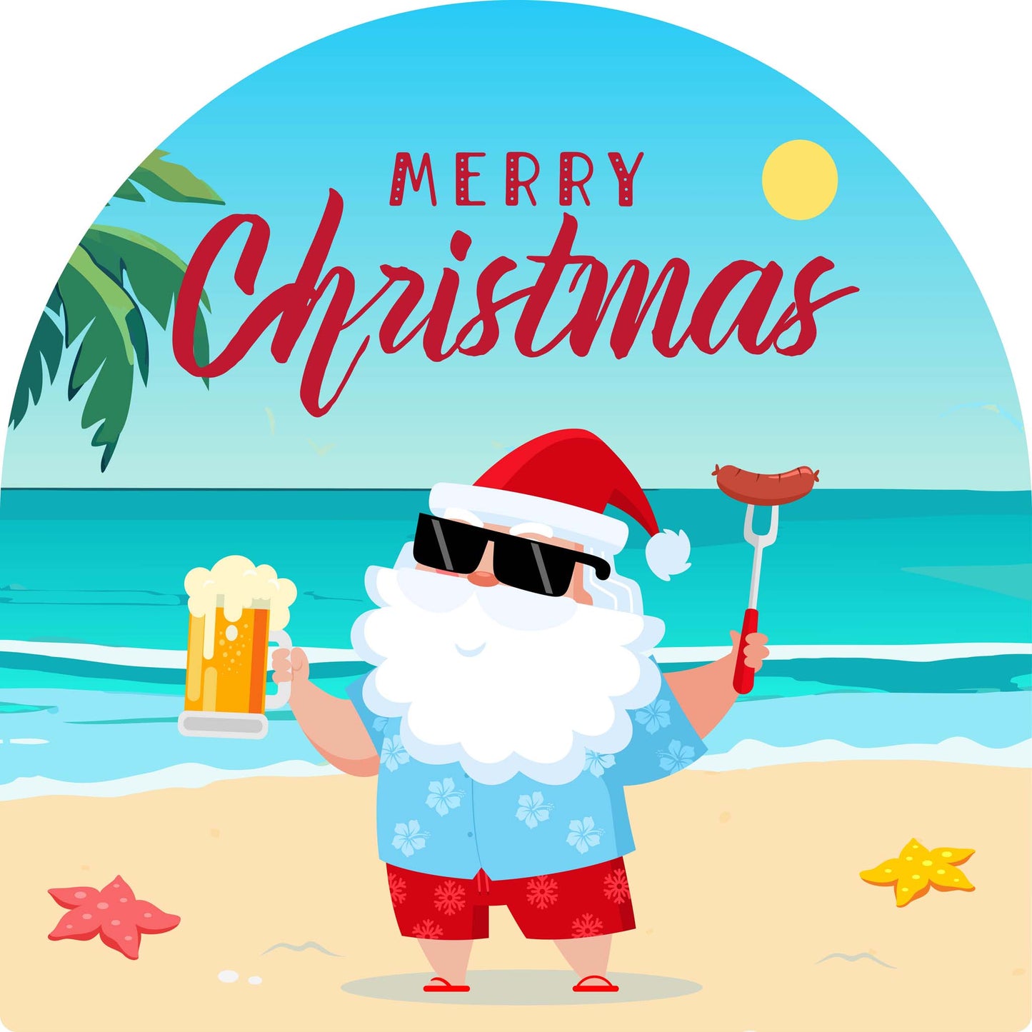 Beer Beach Santa