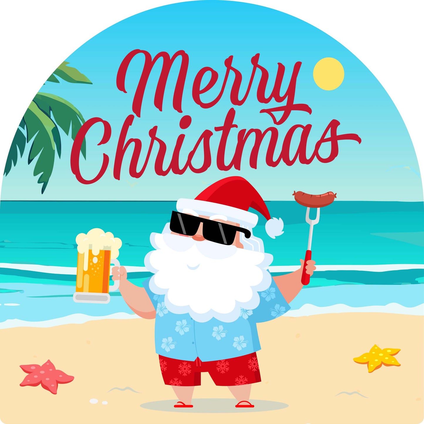 Beer Beach Santa