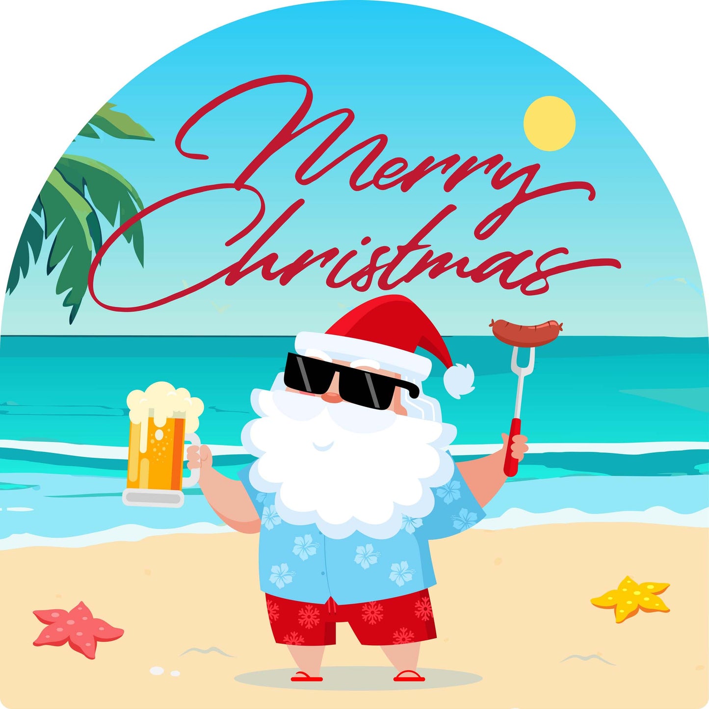 Beer Beach Santa