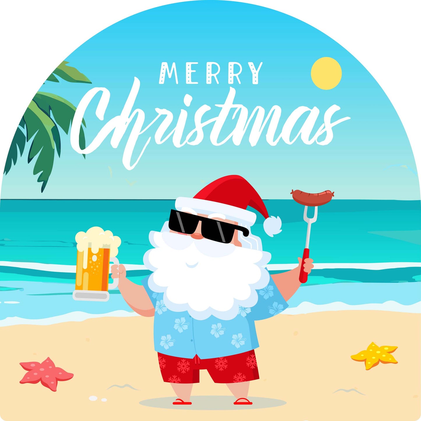 Beer Beach Santa