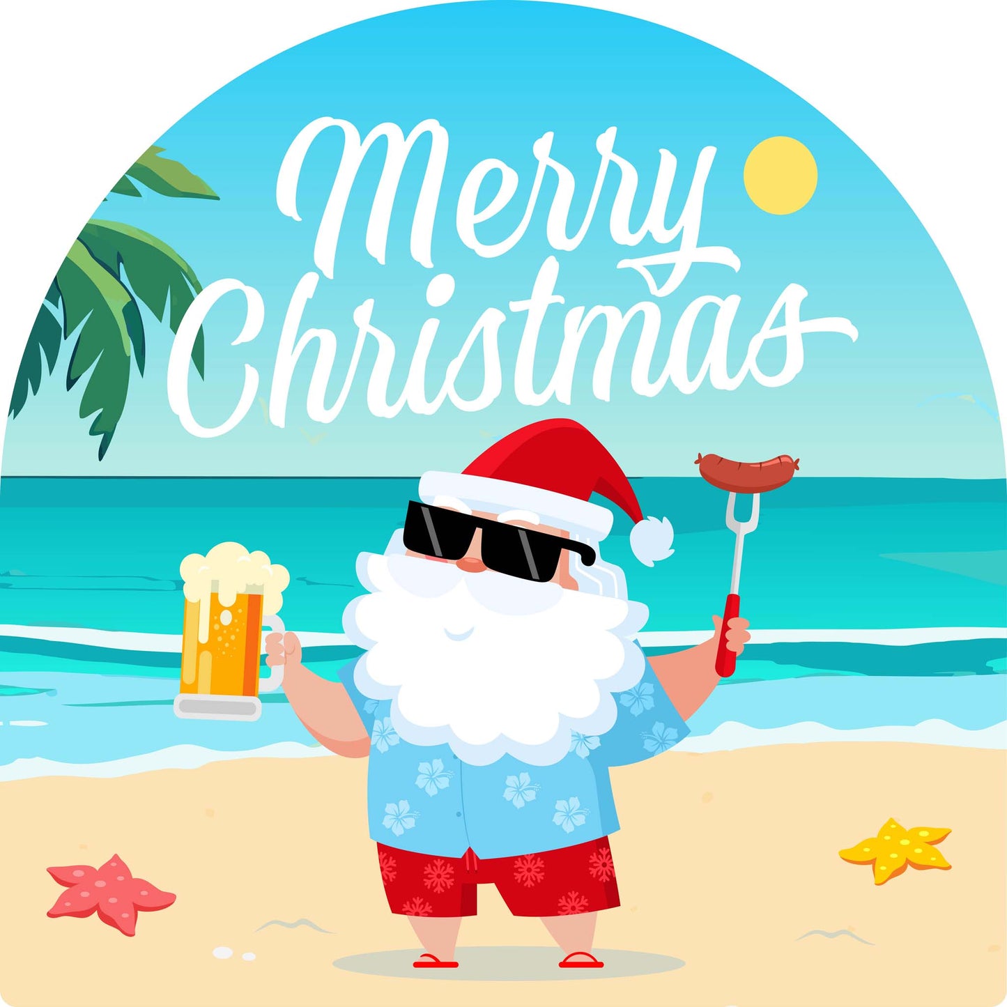 Beer Beach Santa