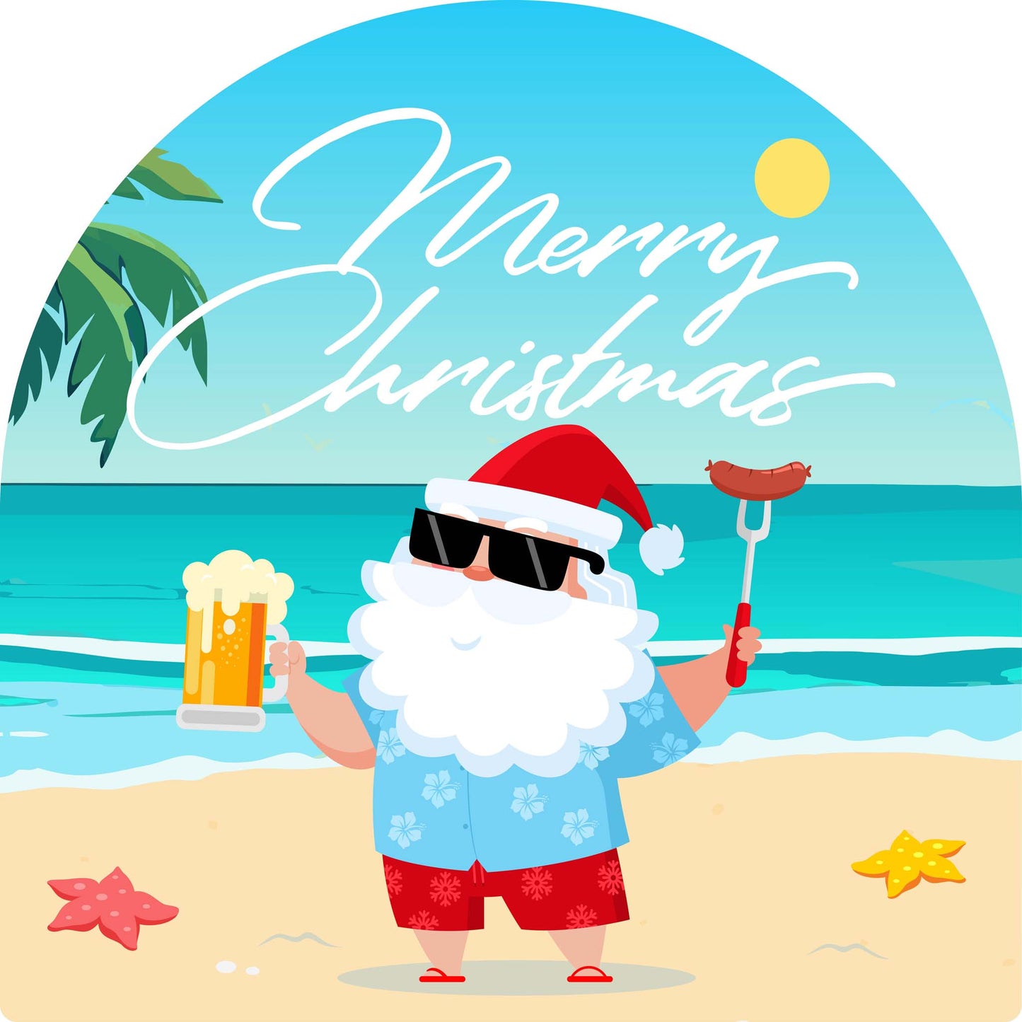 Beer Beach Santa