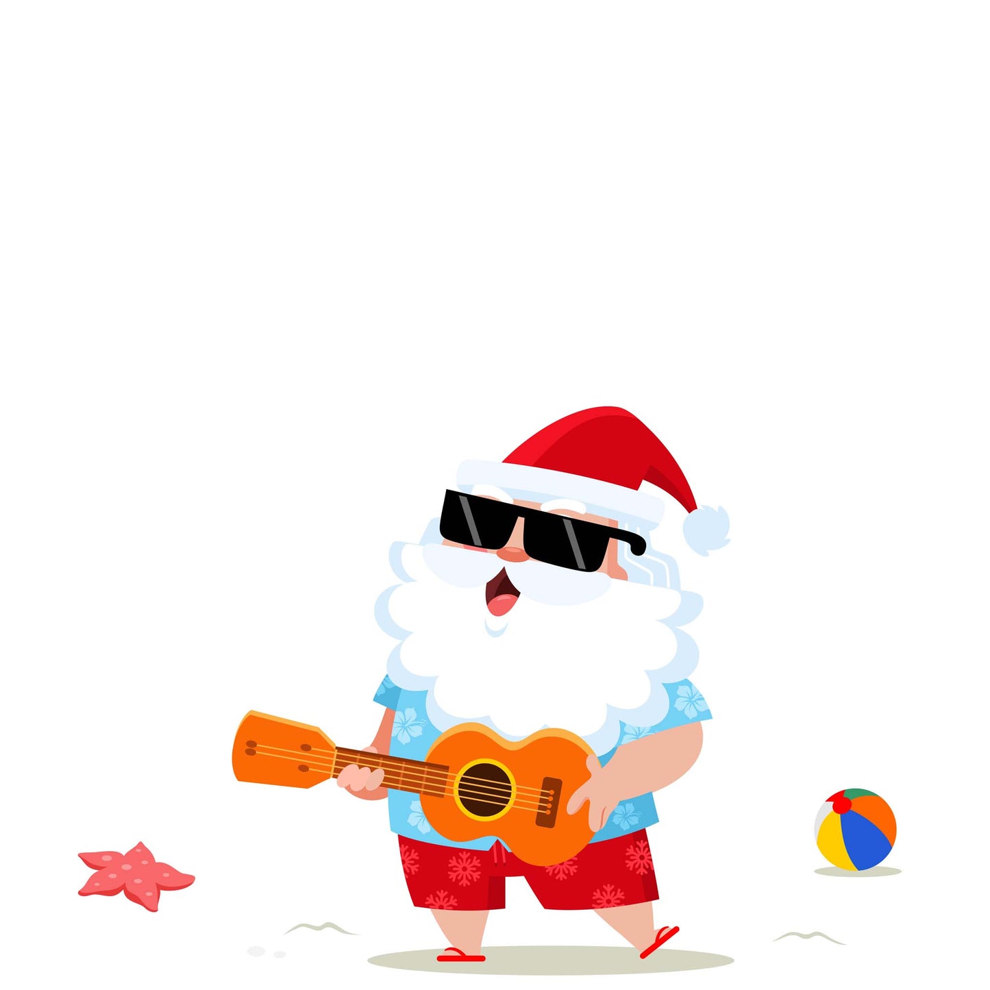 Ukulele Beach Santa