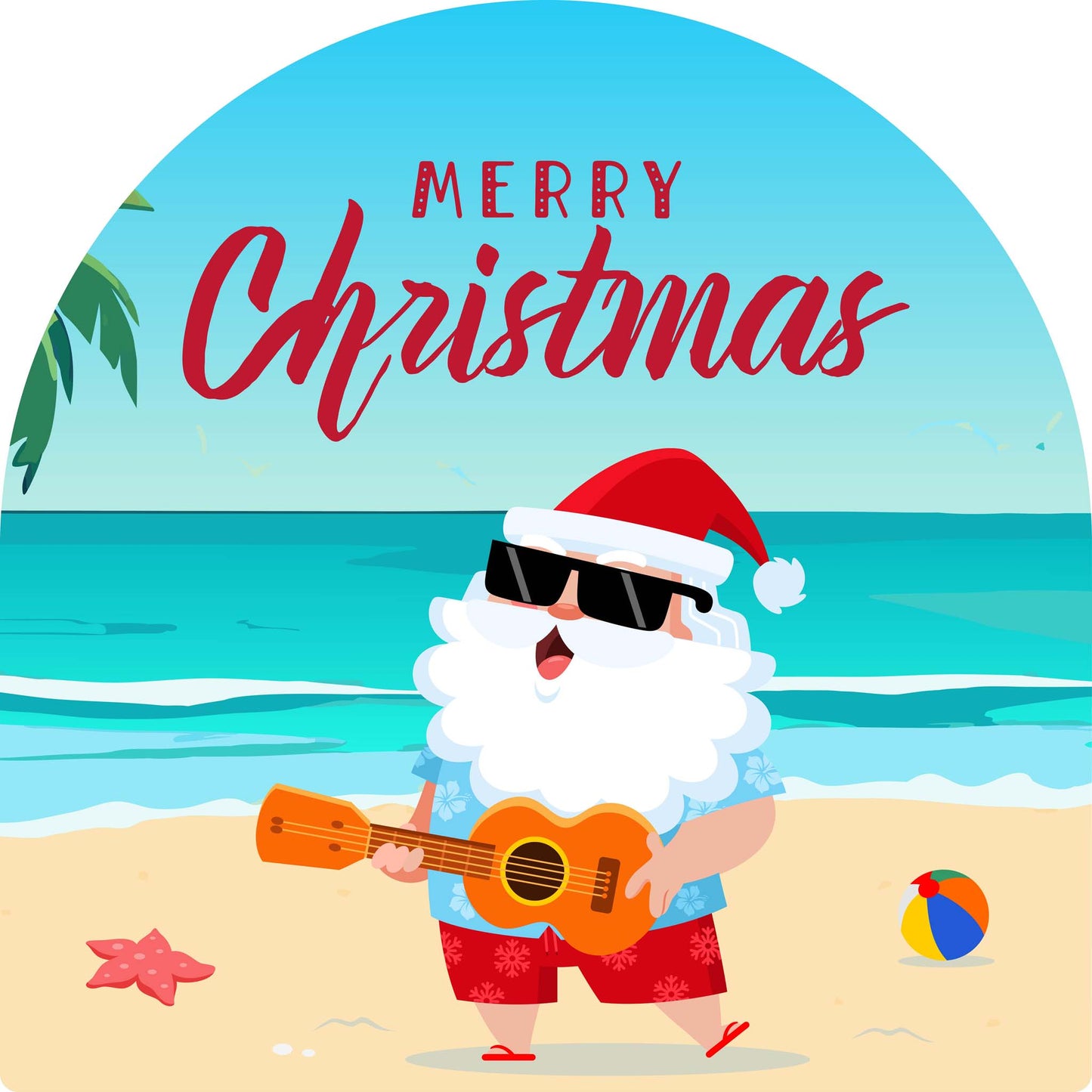 Ukulele Beach Santa