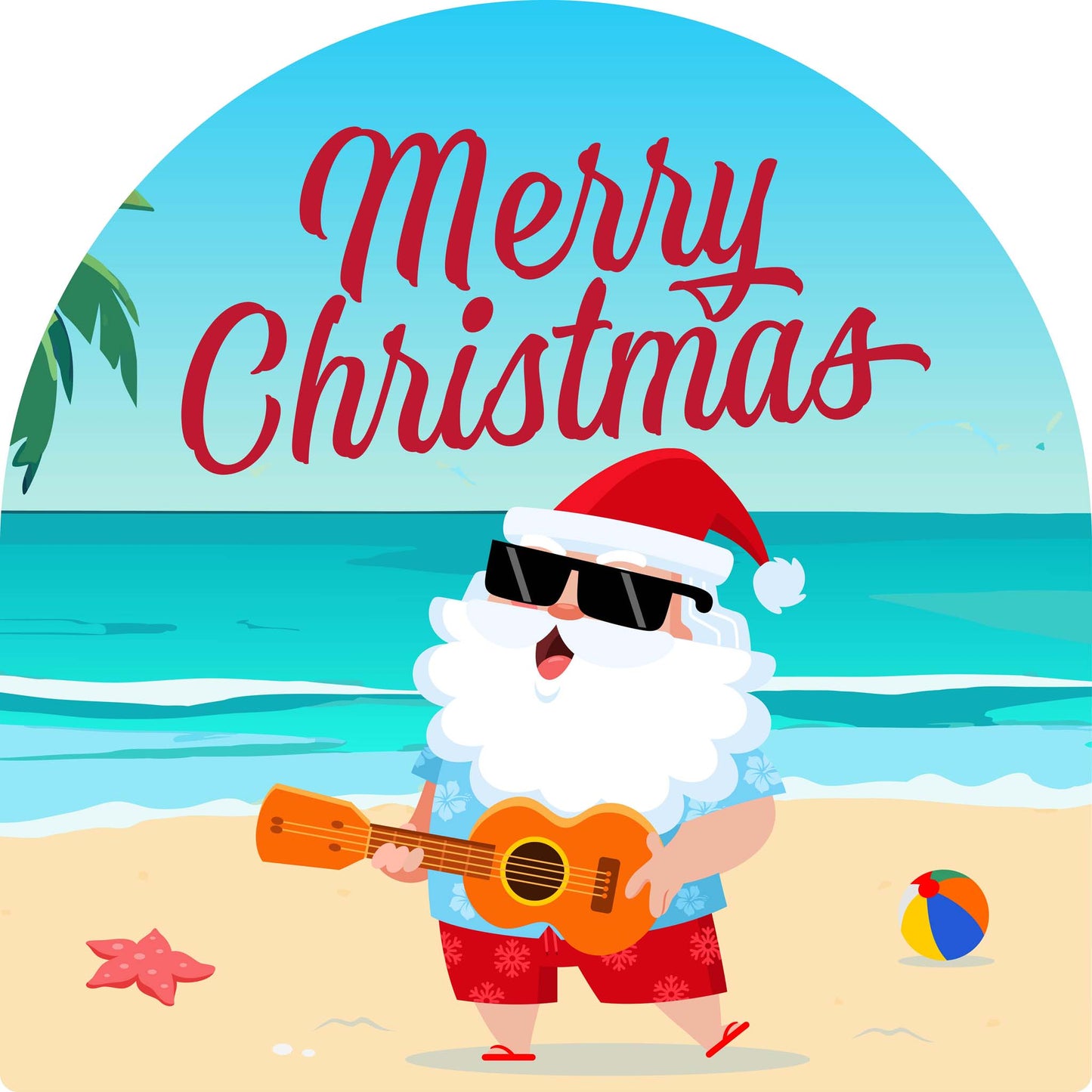 Ukulele Beach Santa