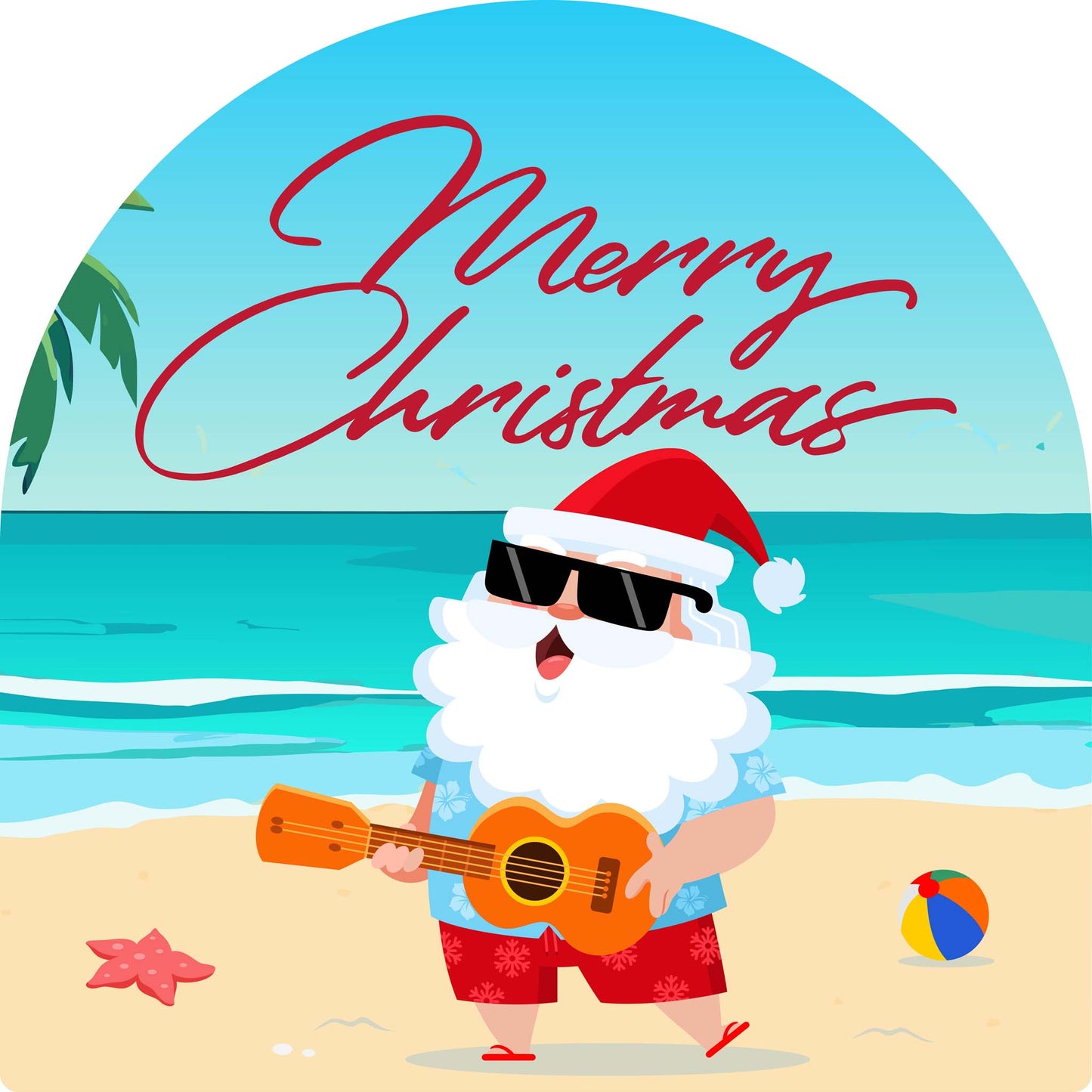 Ukulele Beach Santa