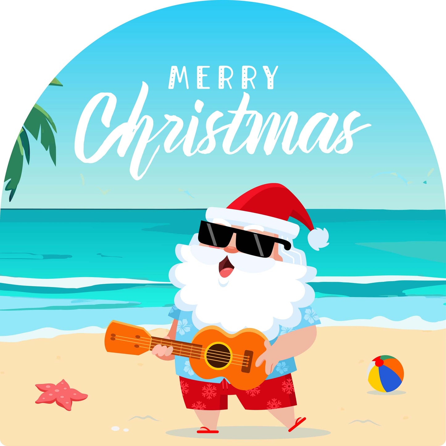 Ukulele Beach Santa