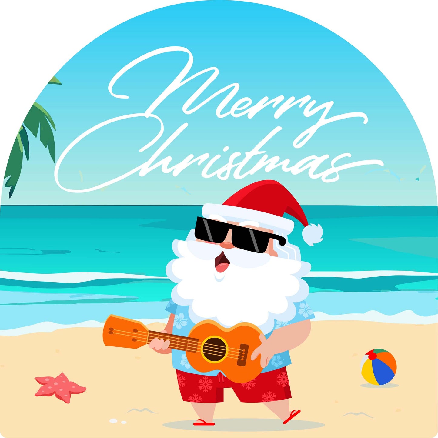 Ukulele Beach Santa