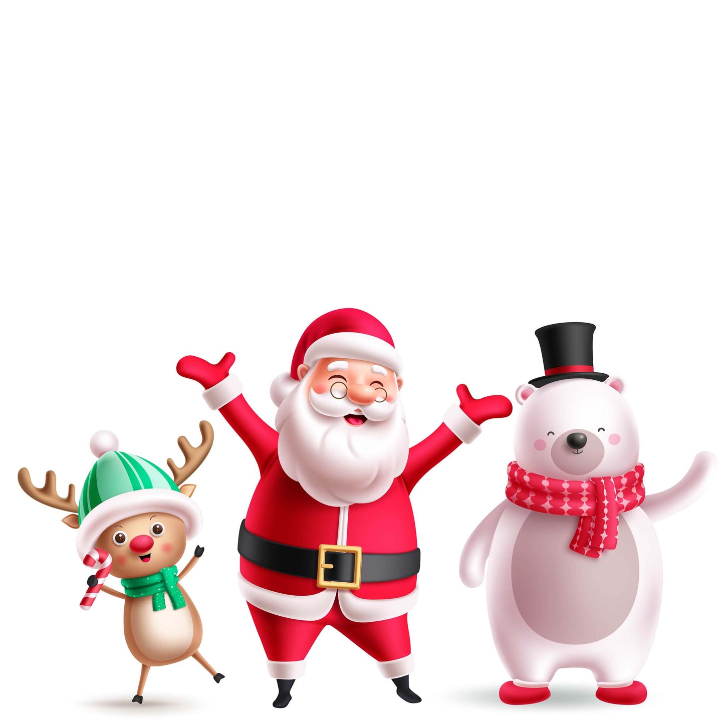 Reindeer Santa Polar Bear