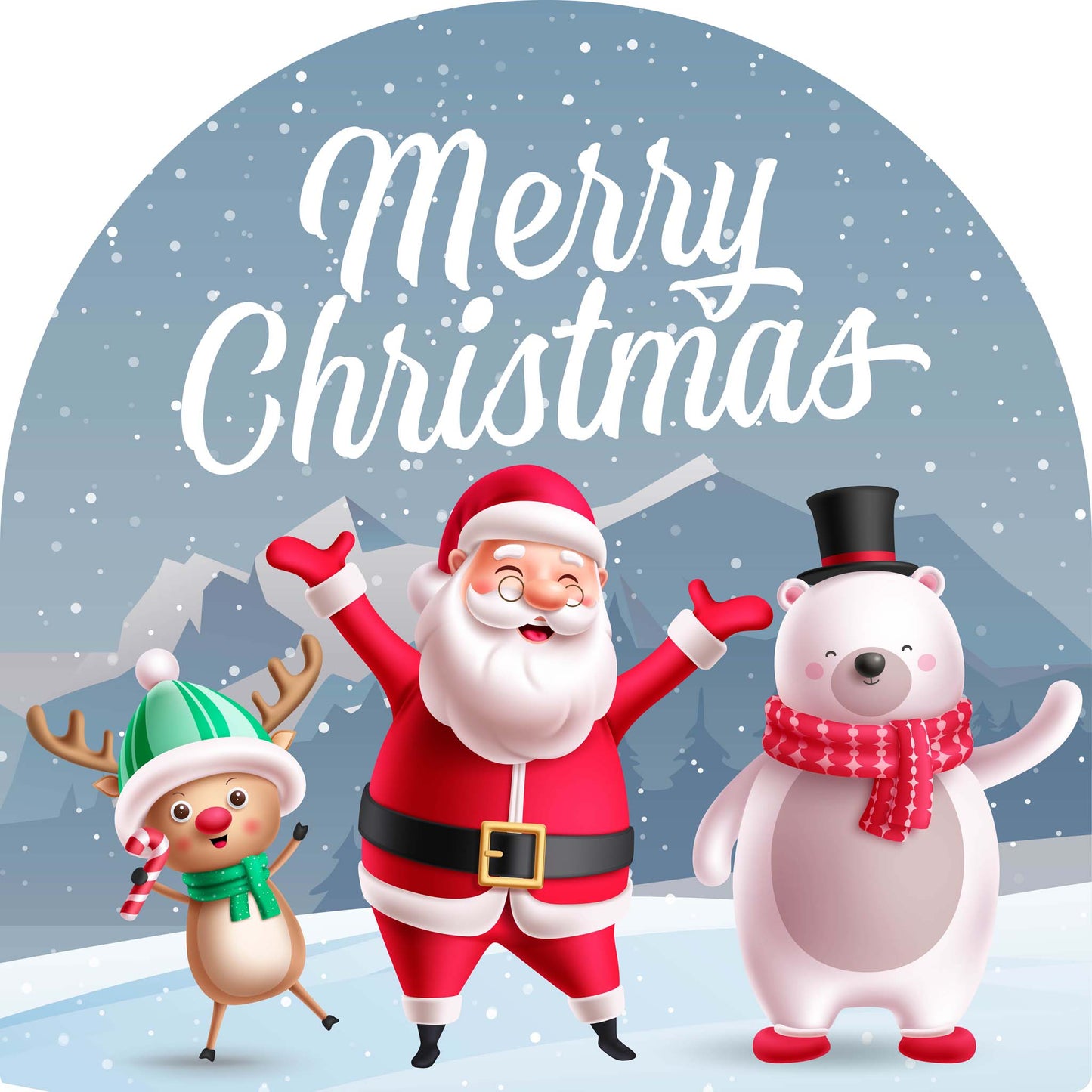 Reindeer Santa Polar Bear