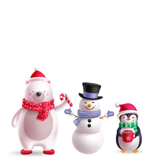 Polar Bear Snow Person Penguin