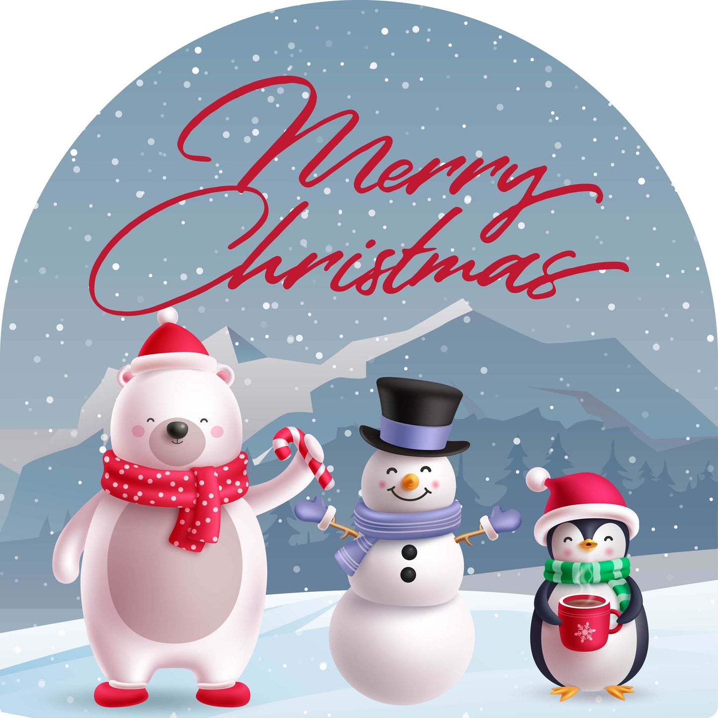 Polar Bear Snow Person Penguin