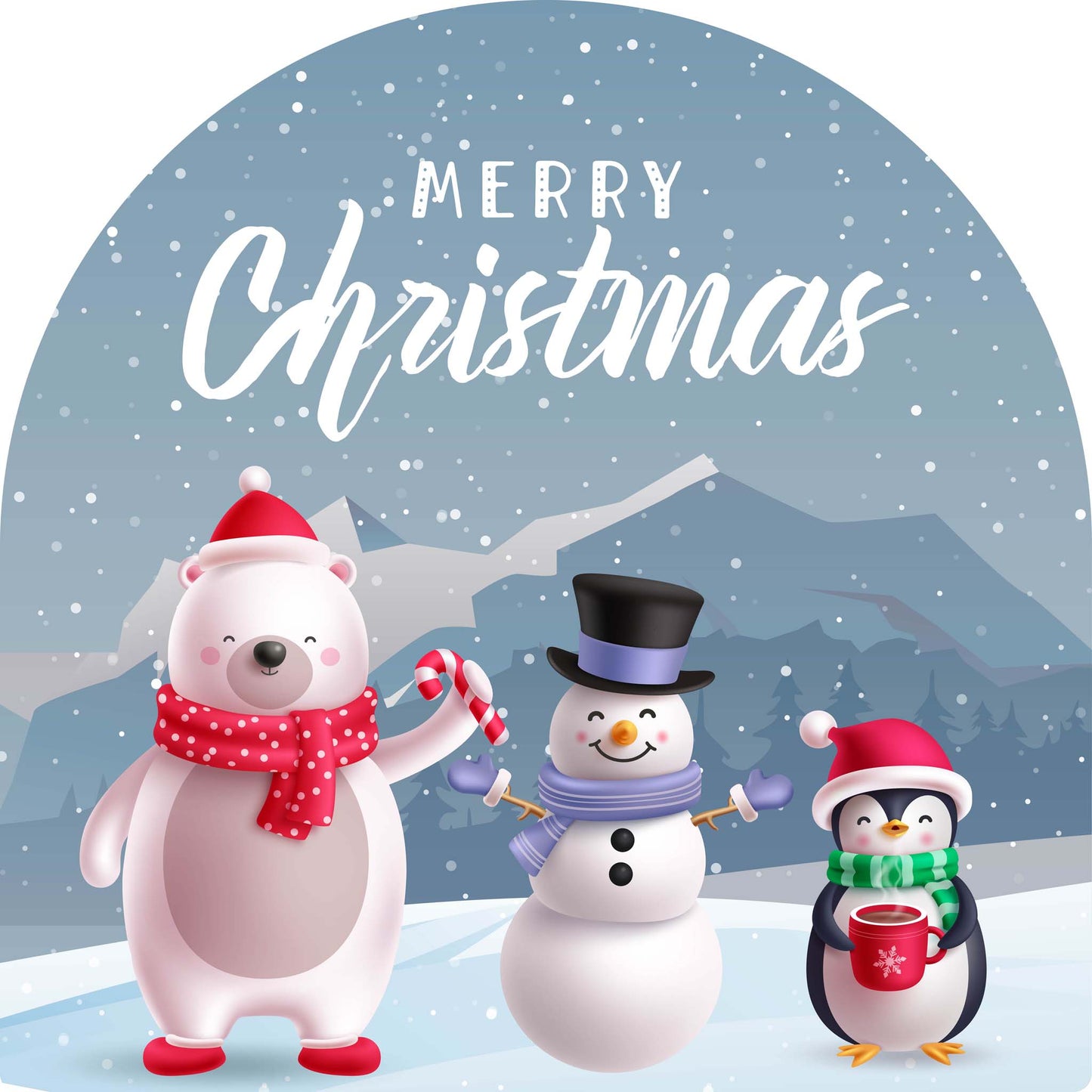 Polar Bear Snow Person Penguin