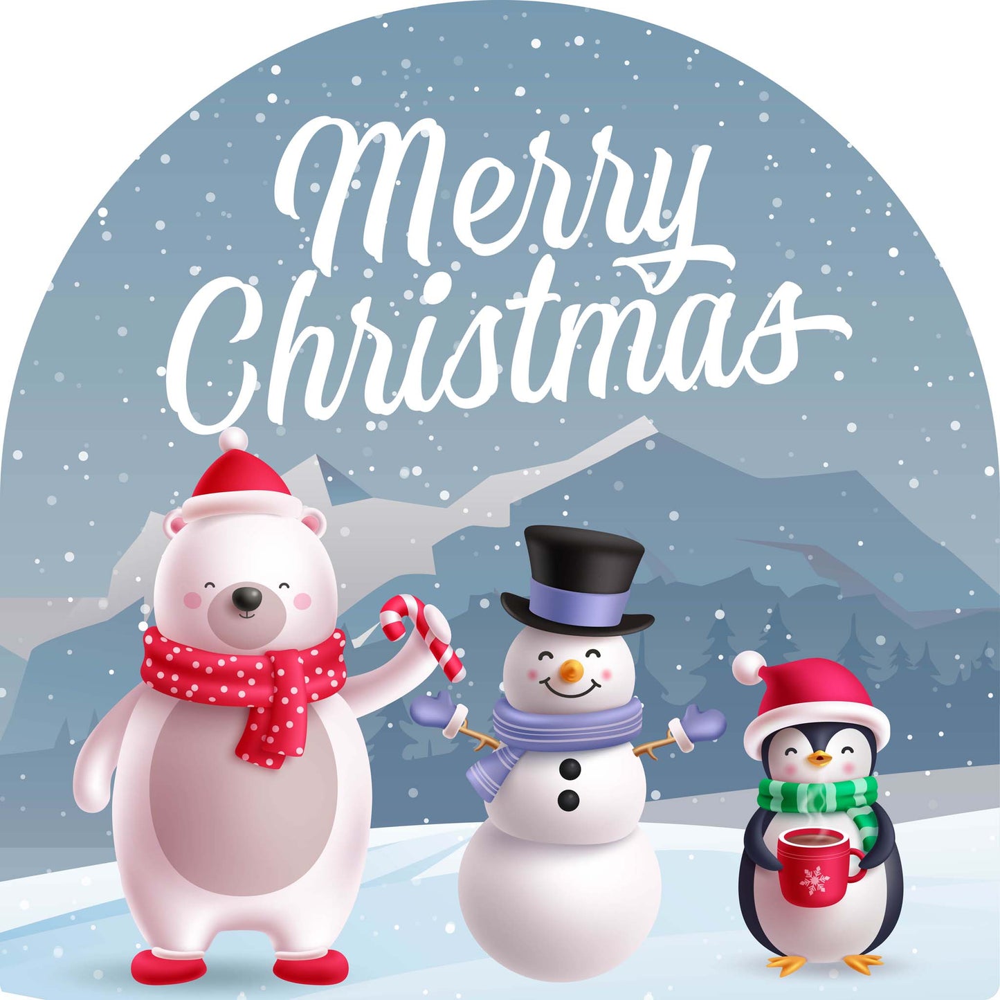 Polar Bear Snow Person Penguin