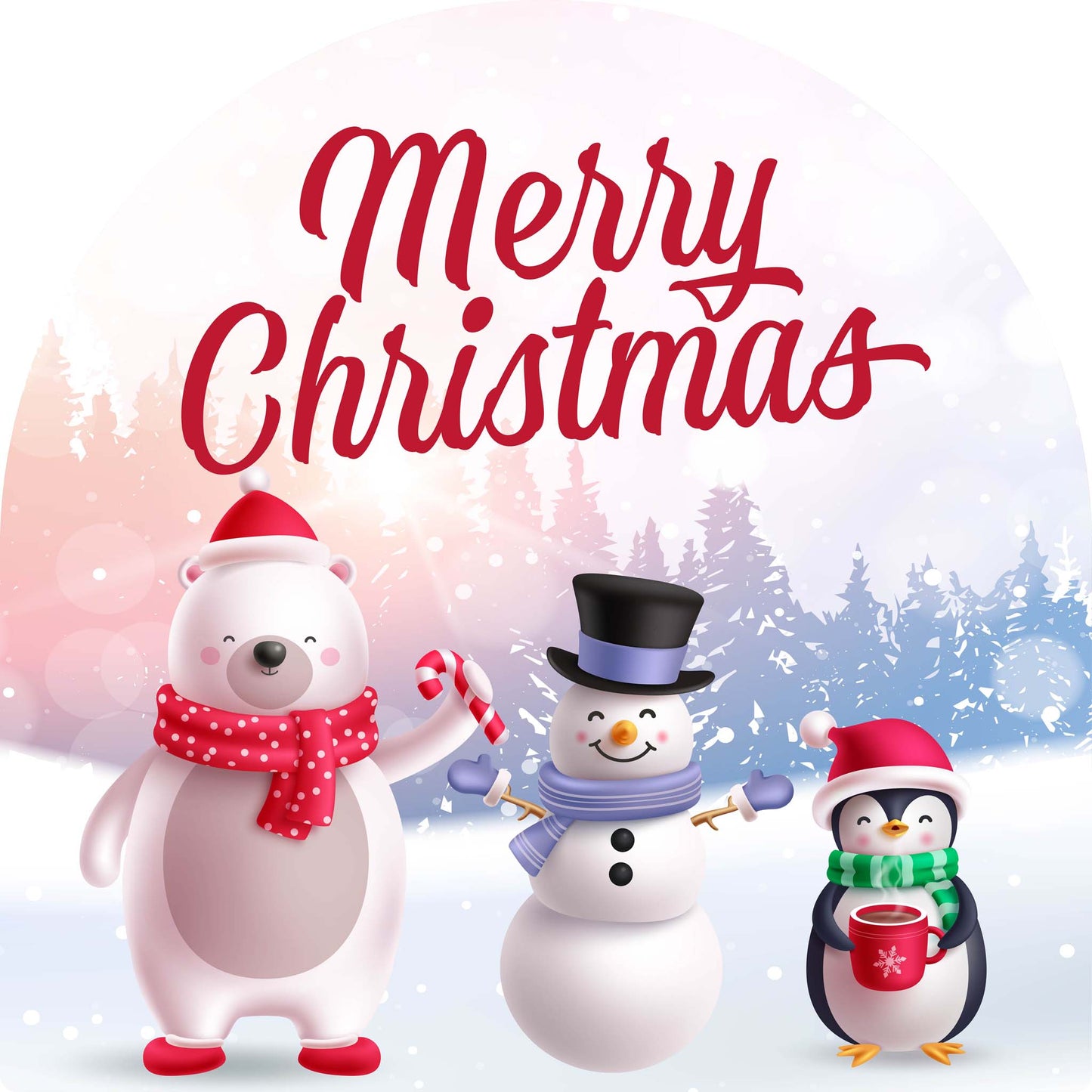 Polar Bear Snow Person Penguin