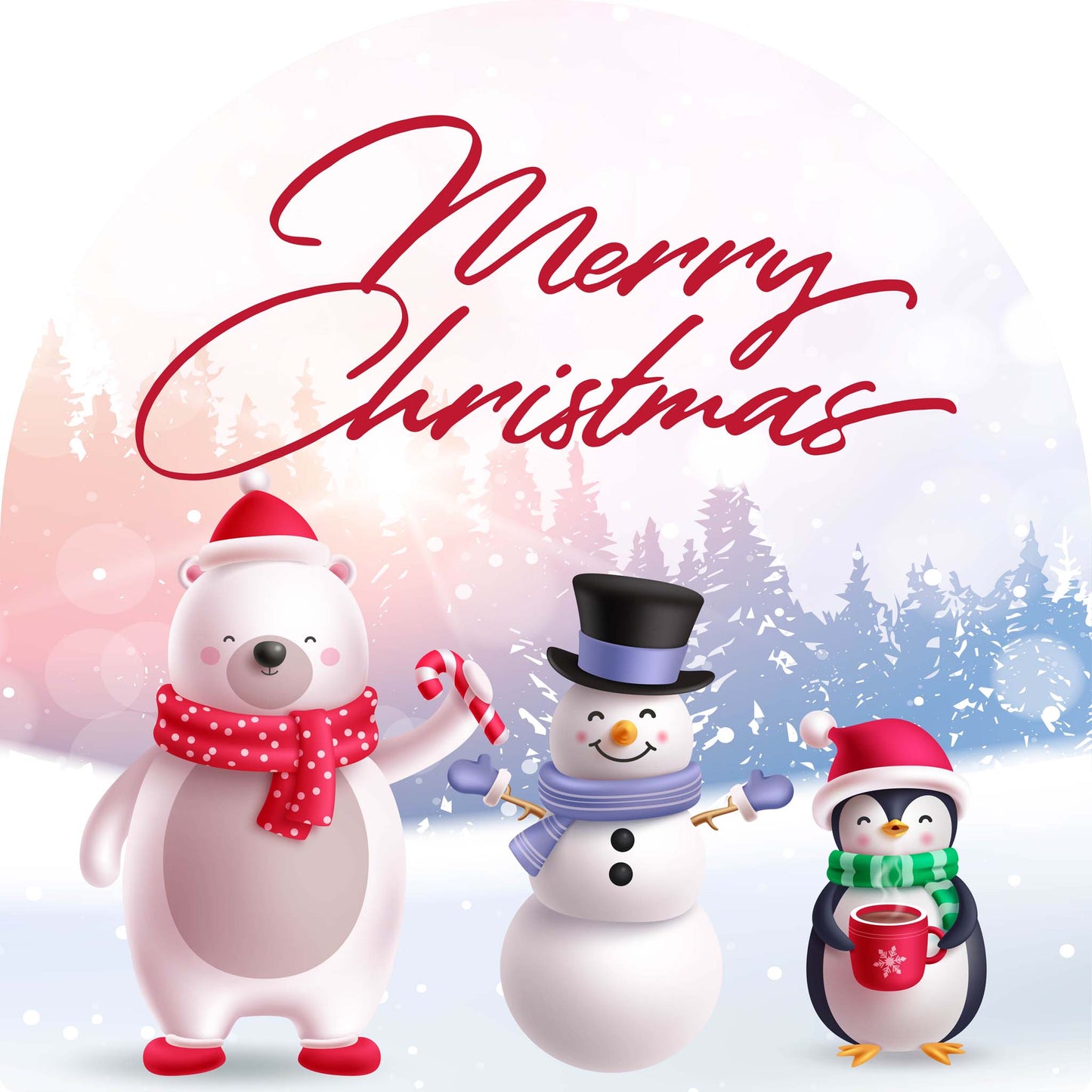 Polar Bear Snow Person Penguin