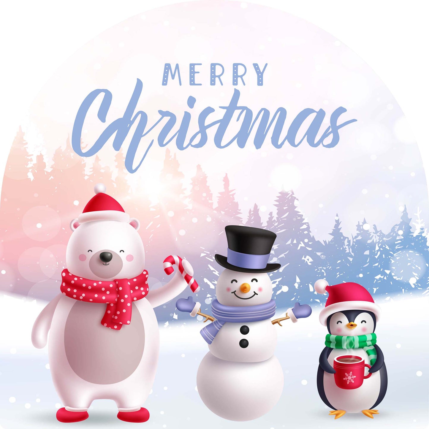 Polar Bear Snow Person Penguin