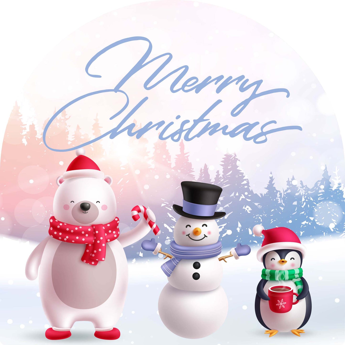 Polar Bear Snow Person Penguin