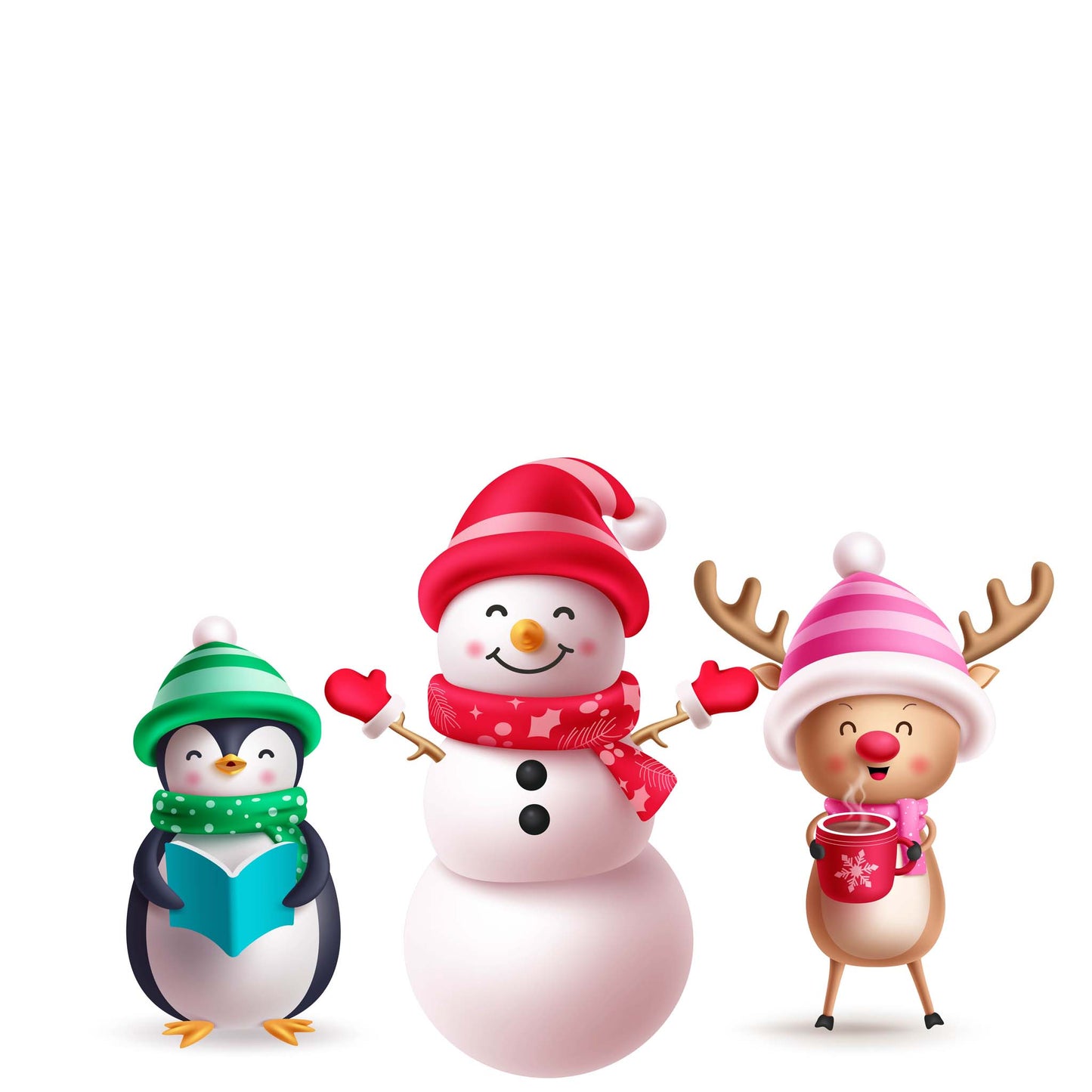 Penguin Snow Person Reindeer