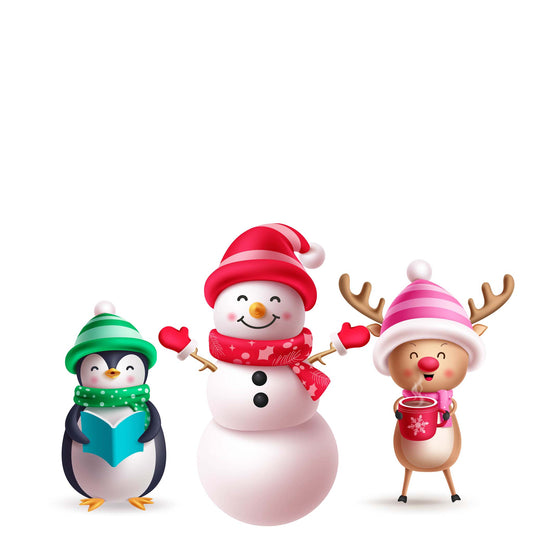 Penguin Snow Person Reindeer