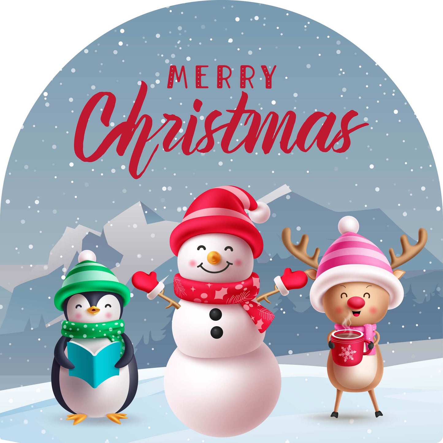 Penguin Snow Person Reindeer