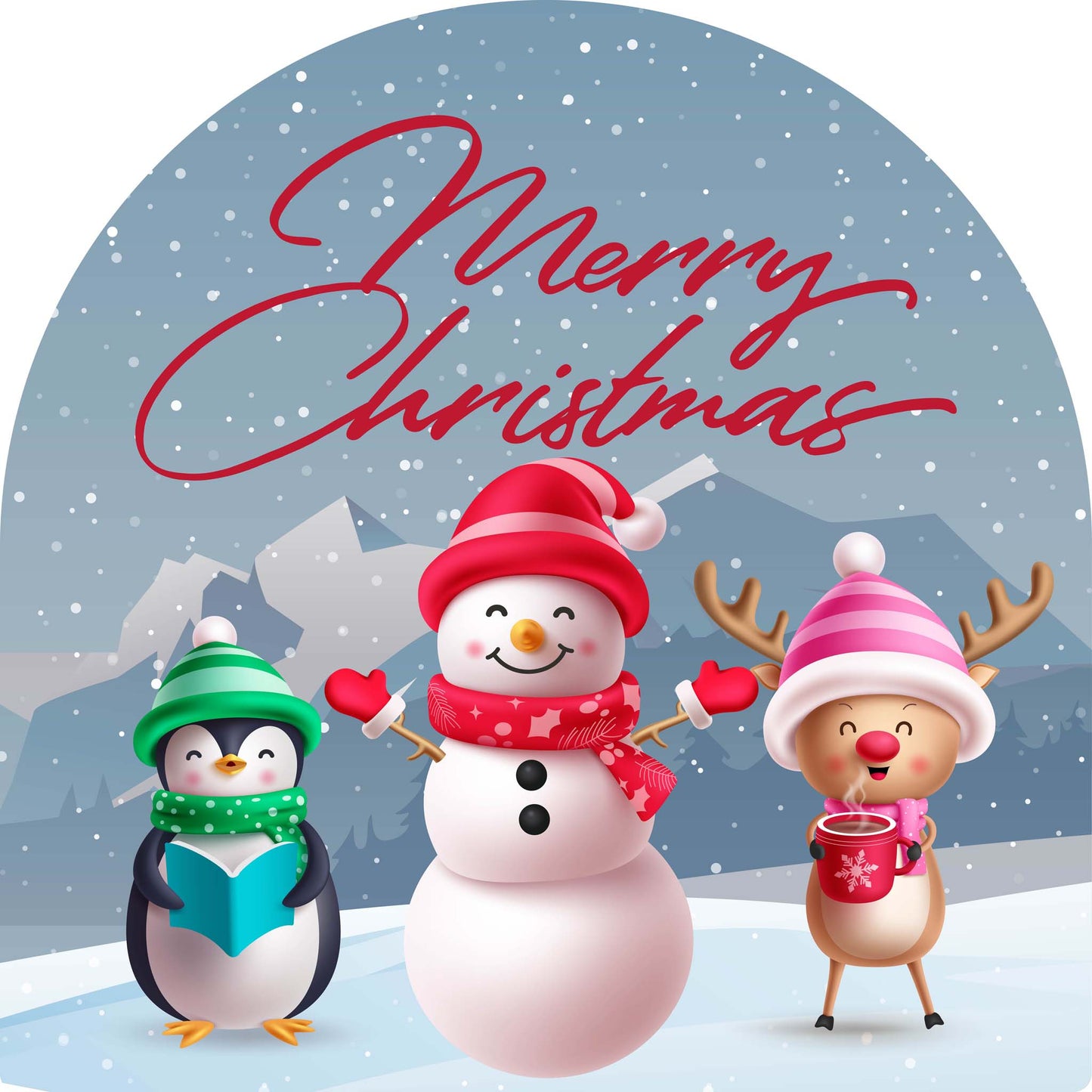 Penguin Snow Person Reindeer