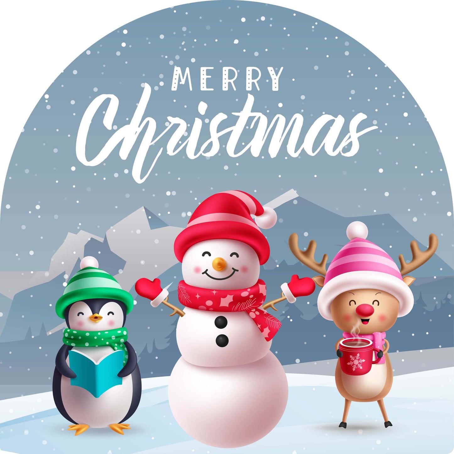 Penguin Snow Person Reindeer