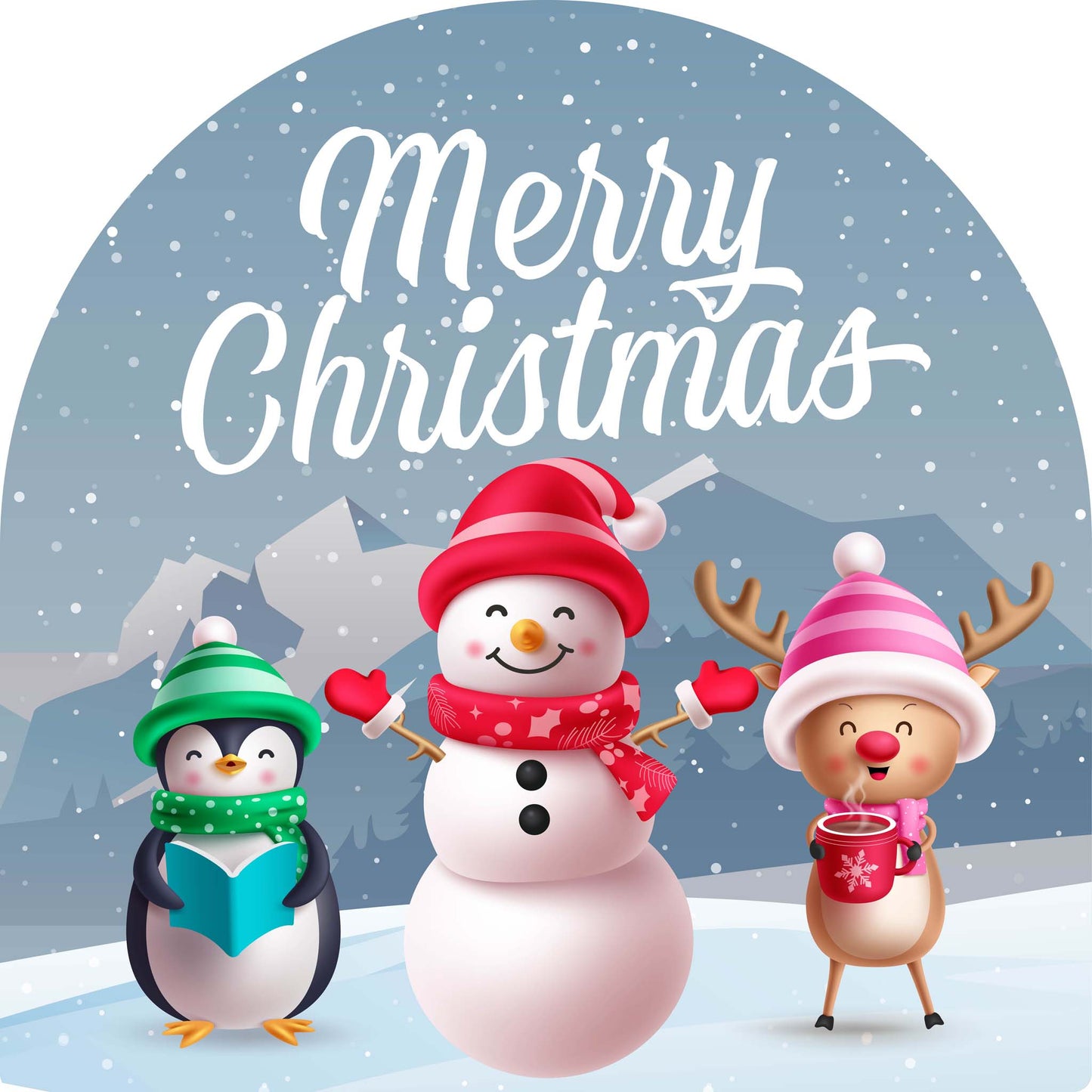 Penguin Snow Person Reindeer