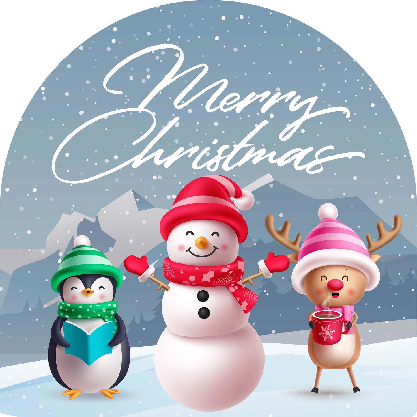 Penguin Snow Person Reindeer