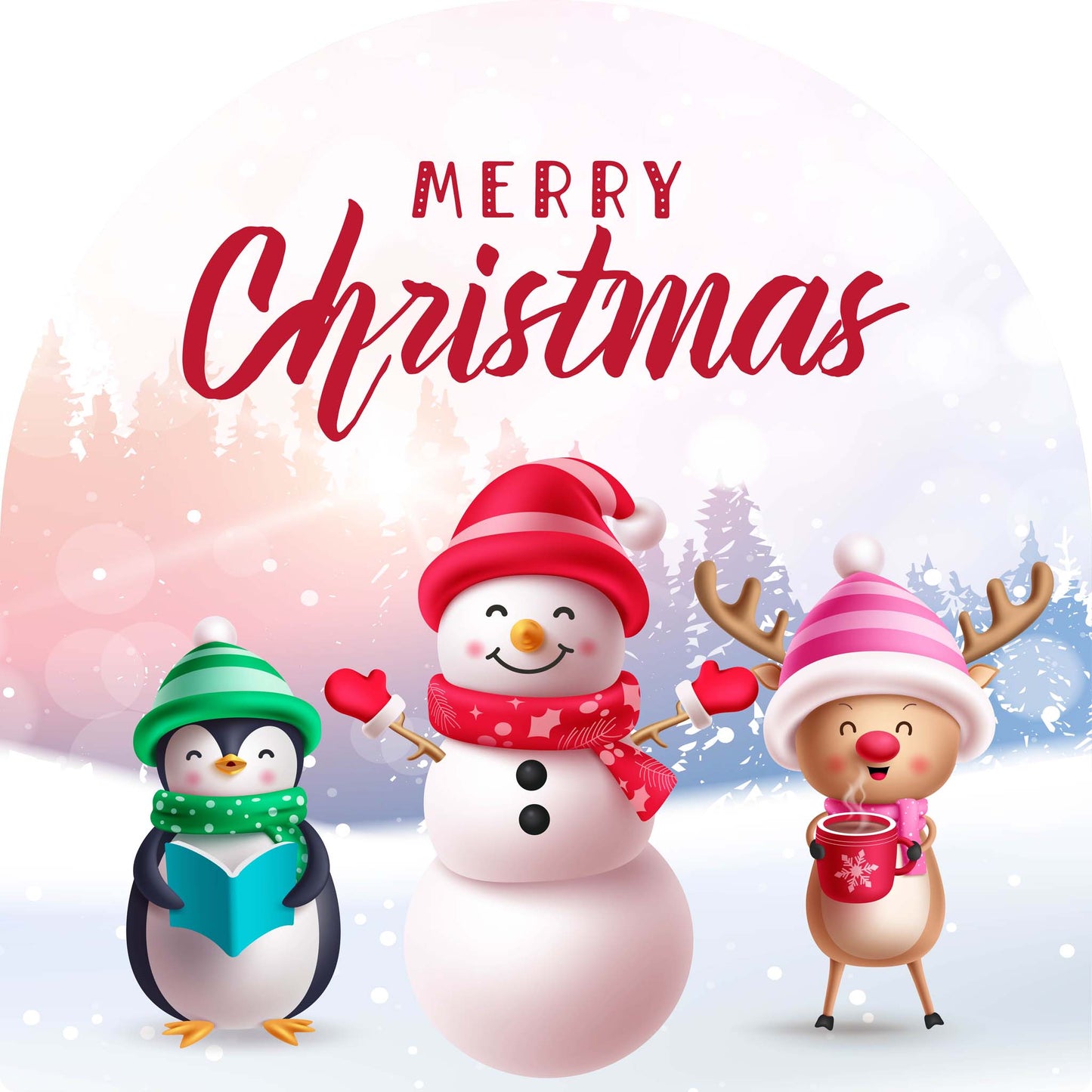 Penguin Snow Person Reindeer