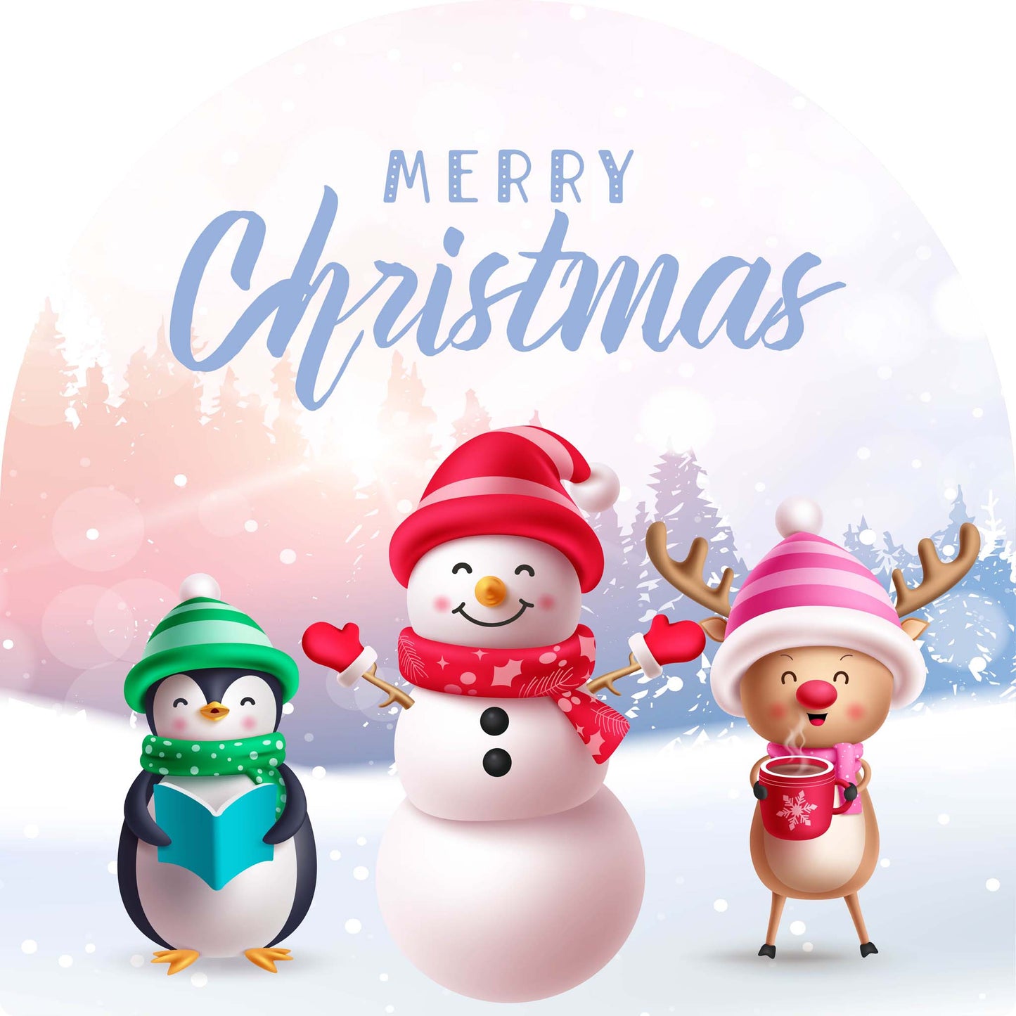 Penguin Snow Person Reindeer