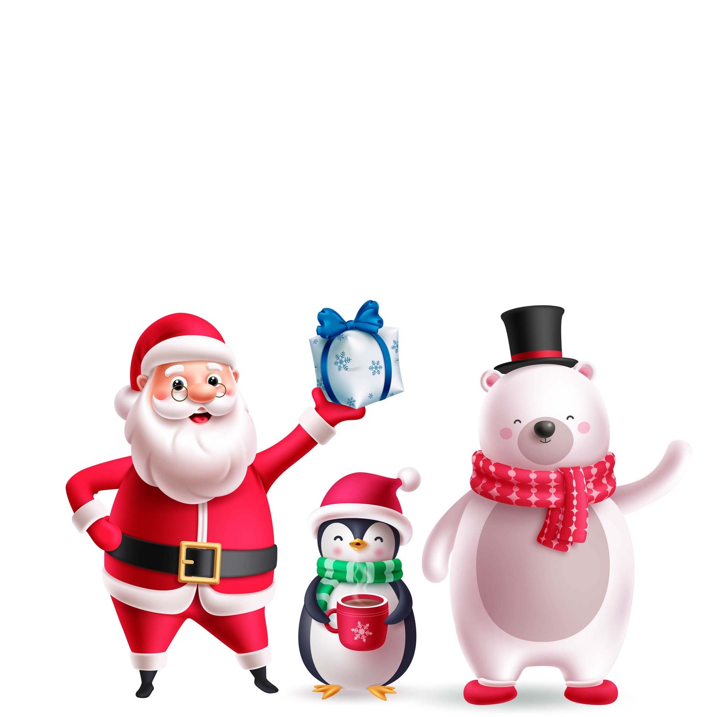 Santa Penguin Polar Bear