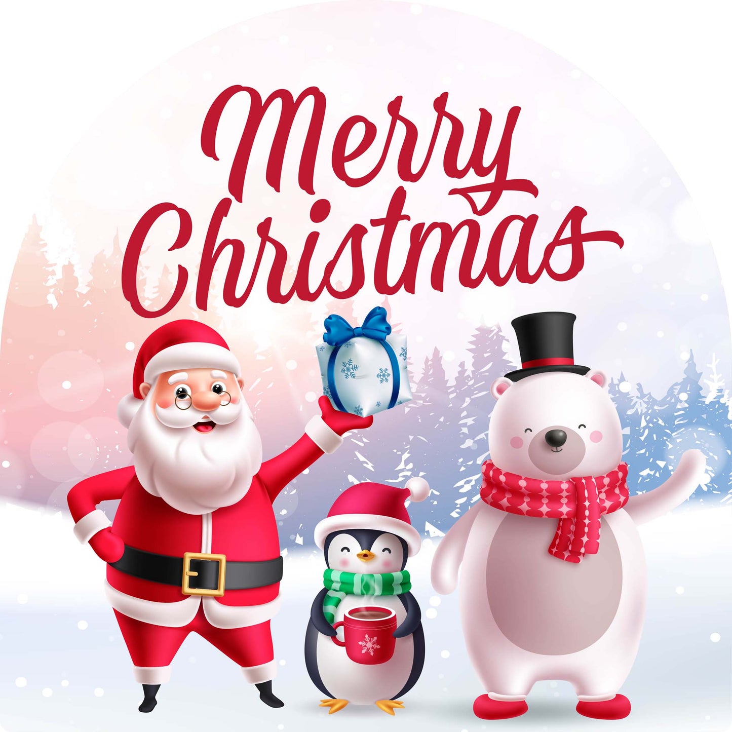 Santa Penguin Polar Bear