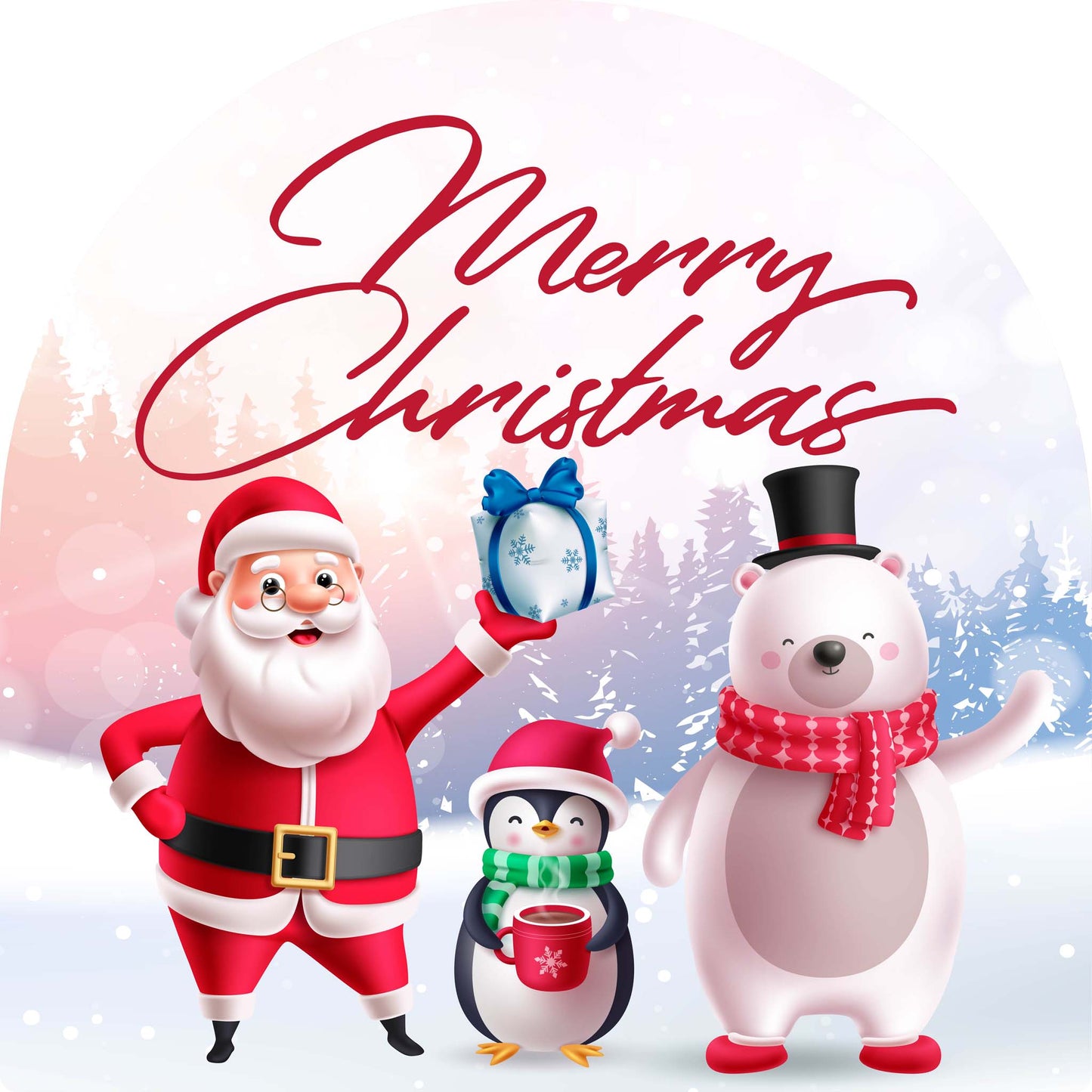 Santa Penguin Polar Bear